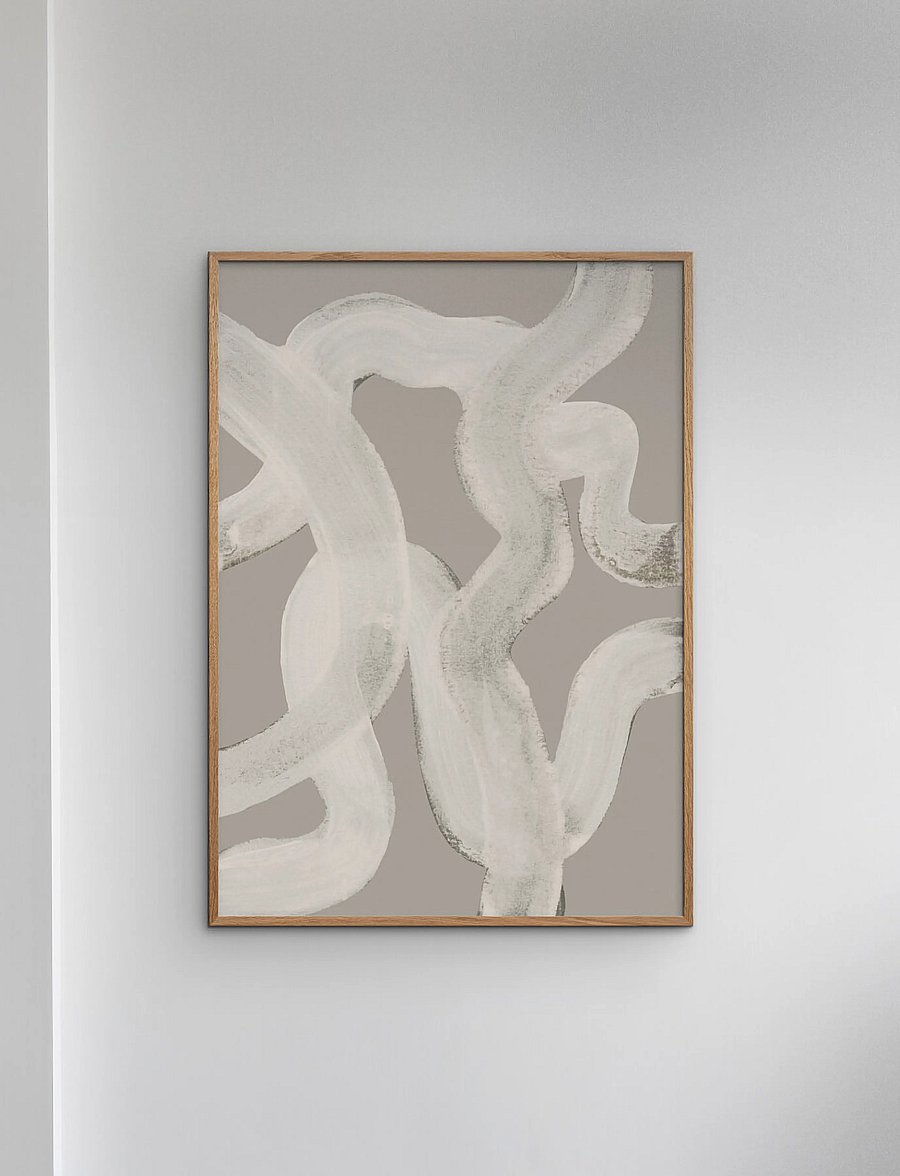 Poster & Frame - Abstract Brush Strokes 65Y - graafilised mustrid - multi-coloured - 0