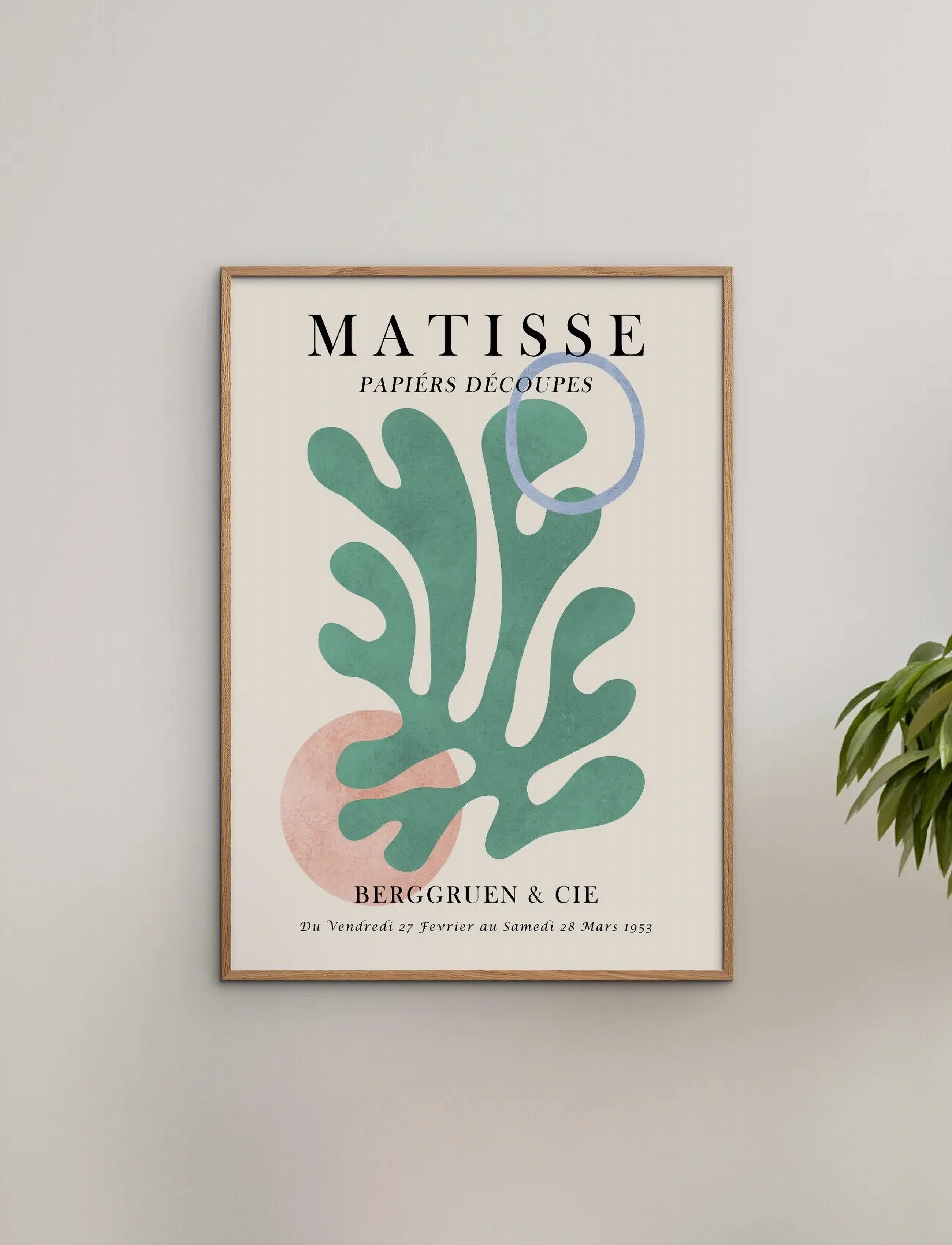 Poster & Frame Vitor Costa Matisse Floral 6, 70X100 cm, Posters, Grün - Illustrations, Homeware