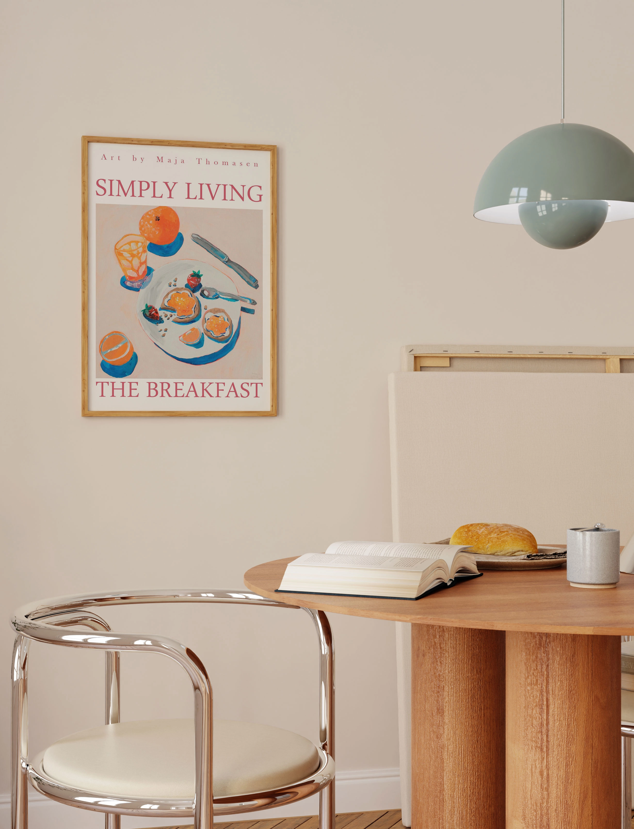 Poster & Frame Matho Art Simply Living X The Breakfast, 70X100 cm, Posters, Mehrfarbig/gemustert - Food, Homeware