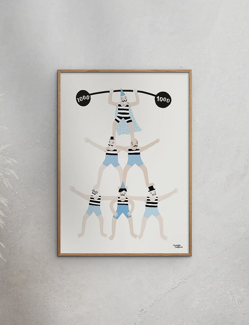Poster & Frame - Michelle Carlslund - Kids - Acrobats - zirkus - white - 0