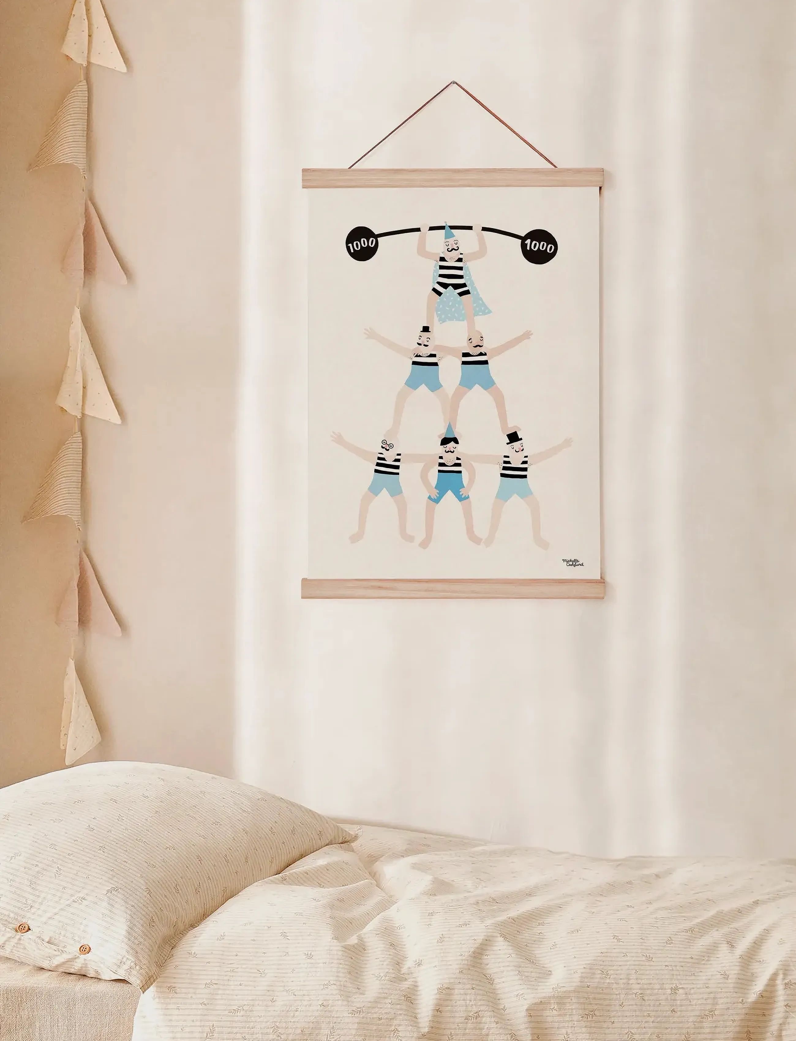 Poster & Frame - Michelle Carlslund - Kids - Acrobats - tsirkus - white - 2