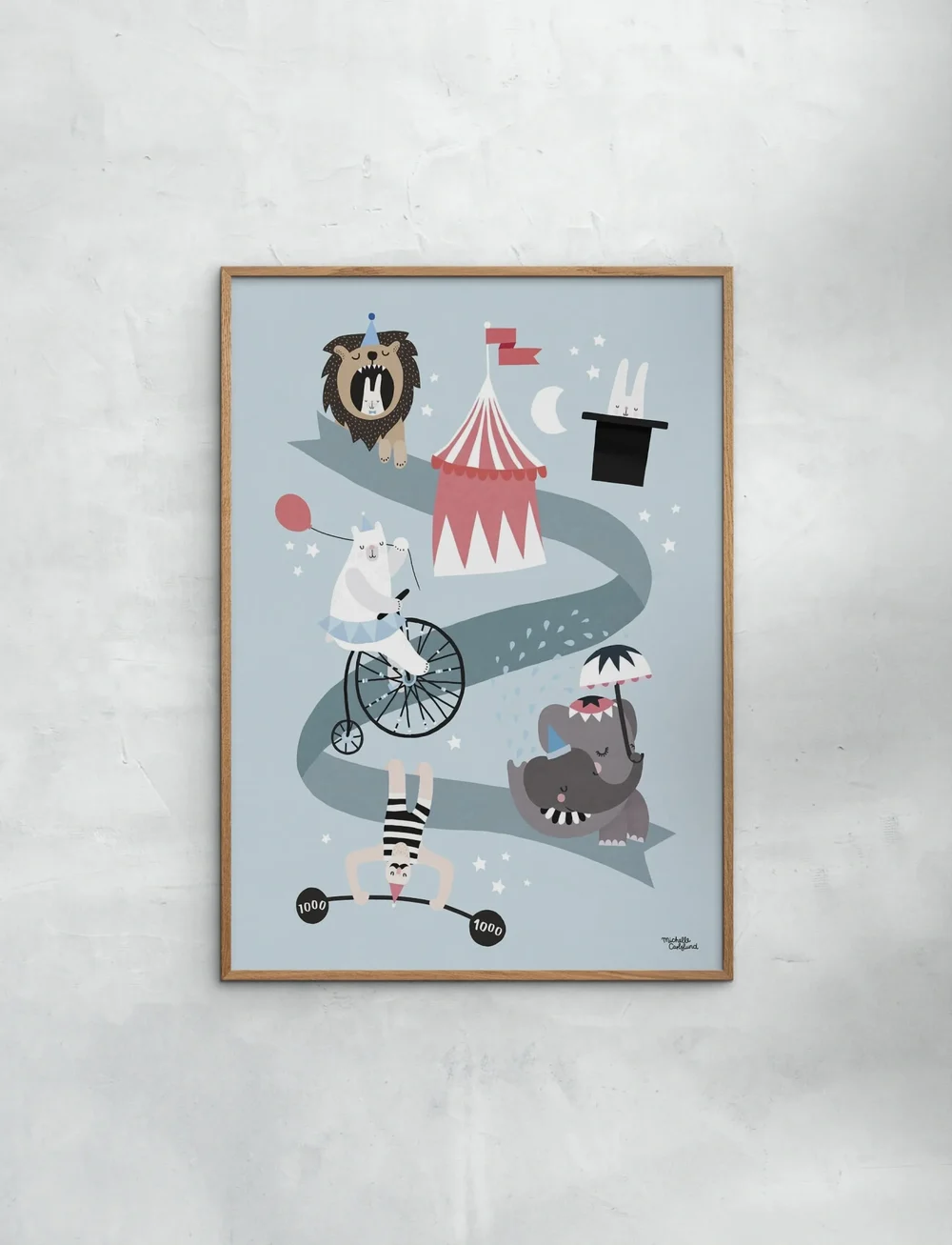 Poster & Frame - Michelle Carlslund - Kids - Circus Friends - tsirkus - multicolor - 0