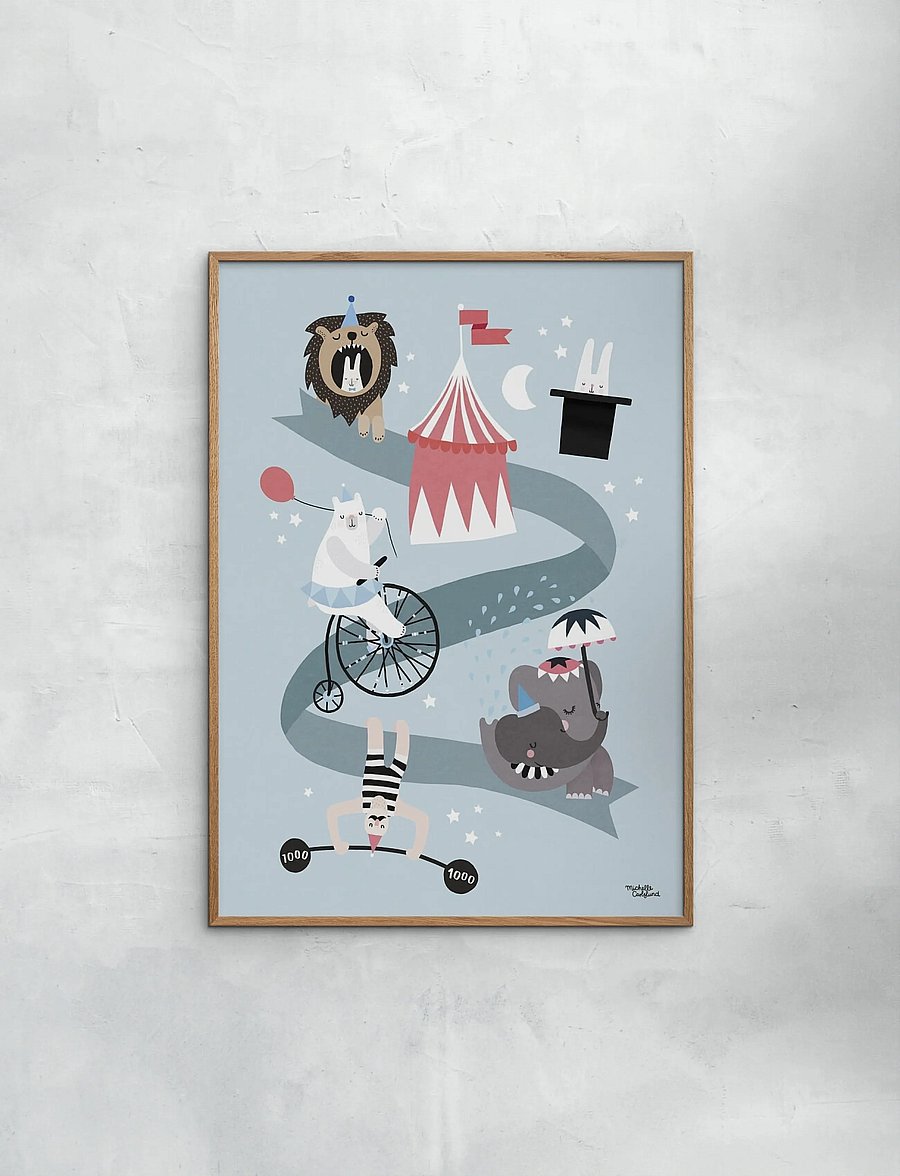 Poster & Frame - Michelle Carlslund - Kids - Circus Friends - zirkus - multicolor - 0
