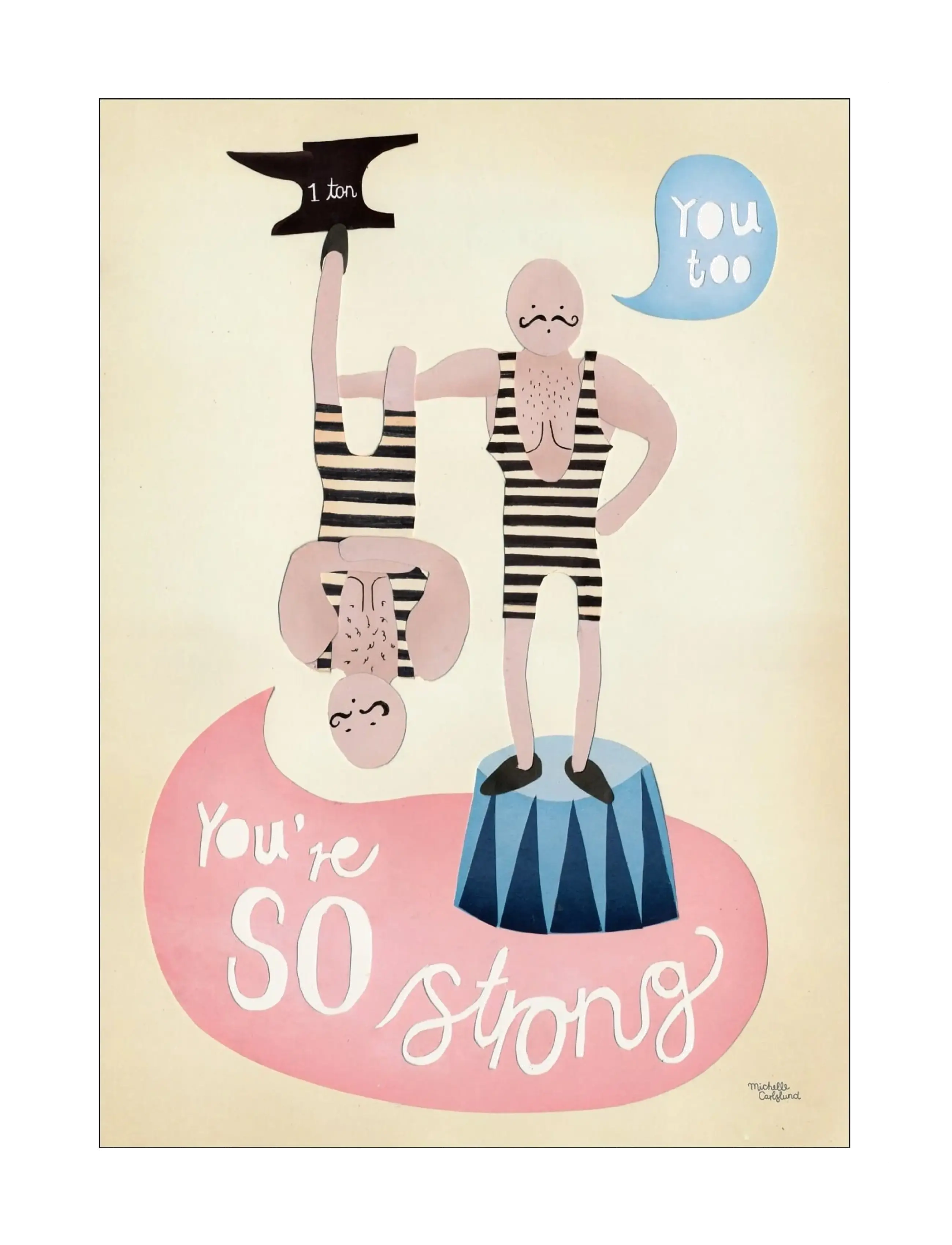 Poster & Frame Michelle Carlslund Kids You're So Strong, 30X40 cm, Posters Frames, Mehrfarbig/gemustert - Posters, Kinder
