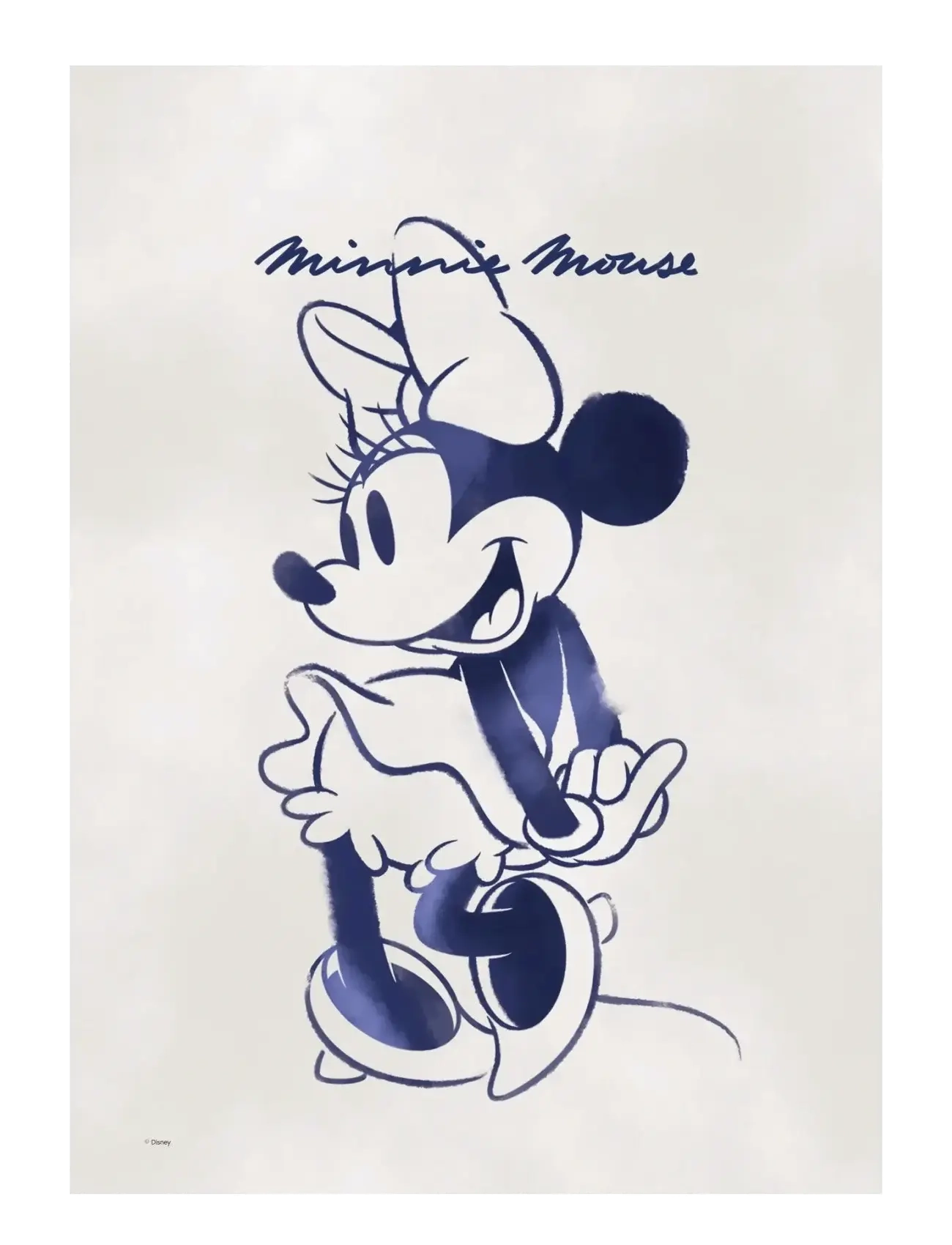 Poster & Frame Disney Minnie Mouse Blue, Plakat, Blå, Str: 50X 70CM