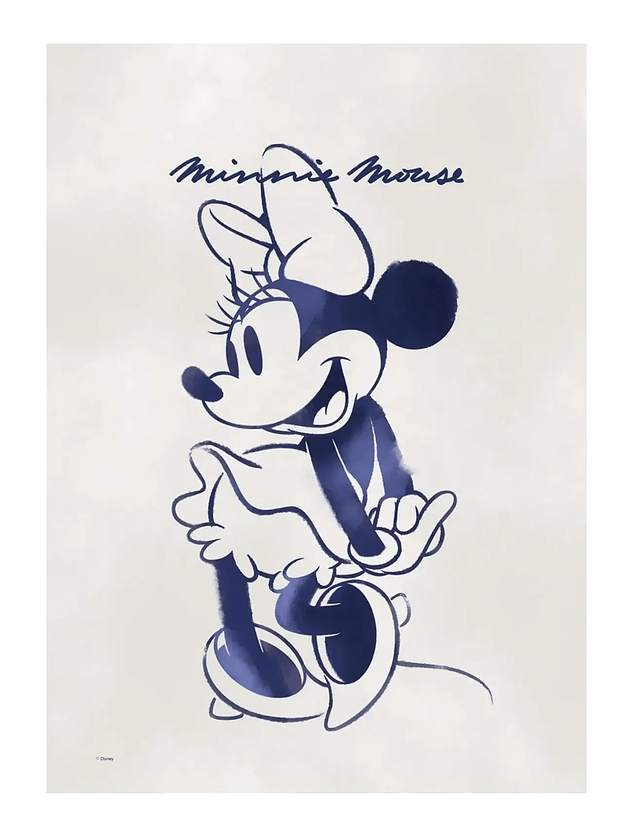 Poster & Frame - Disney - Minnie Mouse Blue - loomad - blue - 1