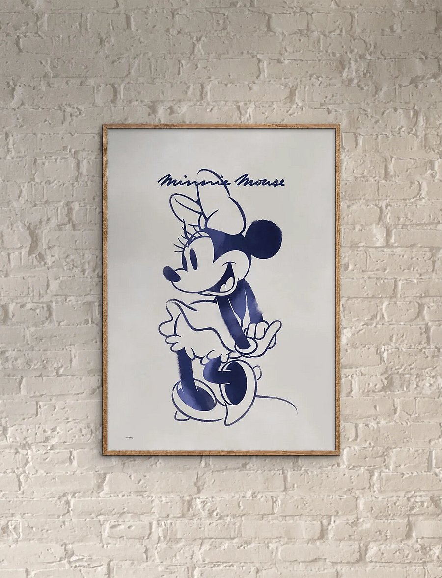 Poster & Frame - Disney - Minnie Mouse Blue - loomad - blue - 0