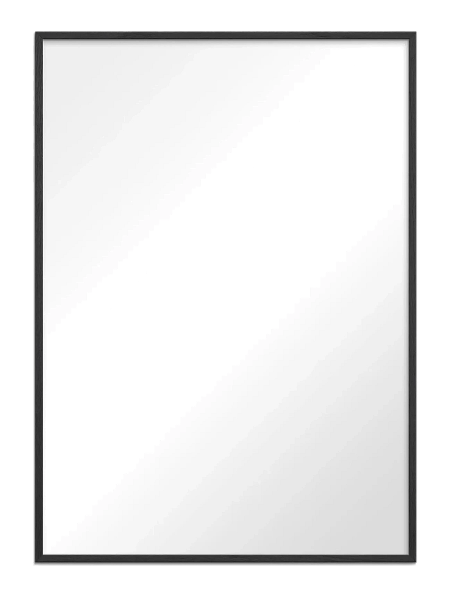 Poster & Frame - Black Wood Mirror - wandspiegel - black - 1