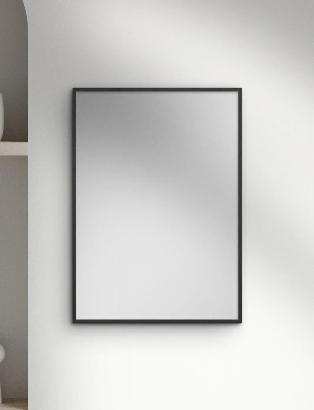 Poster & Frame - Black Wood Mirror - osta hinna alusel - black - 1