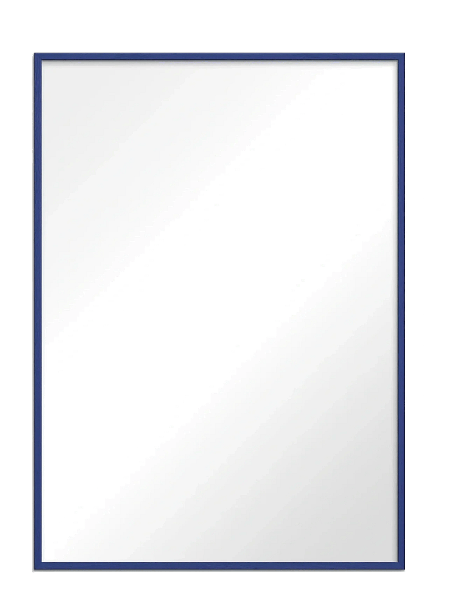 Poster & Frame - Blue Wood Mirror - wandspiegel - blue - 1