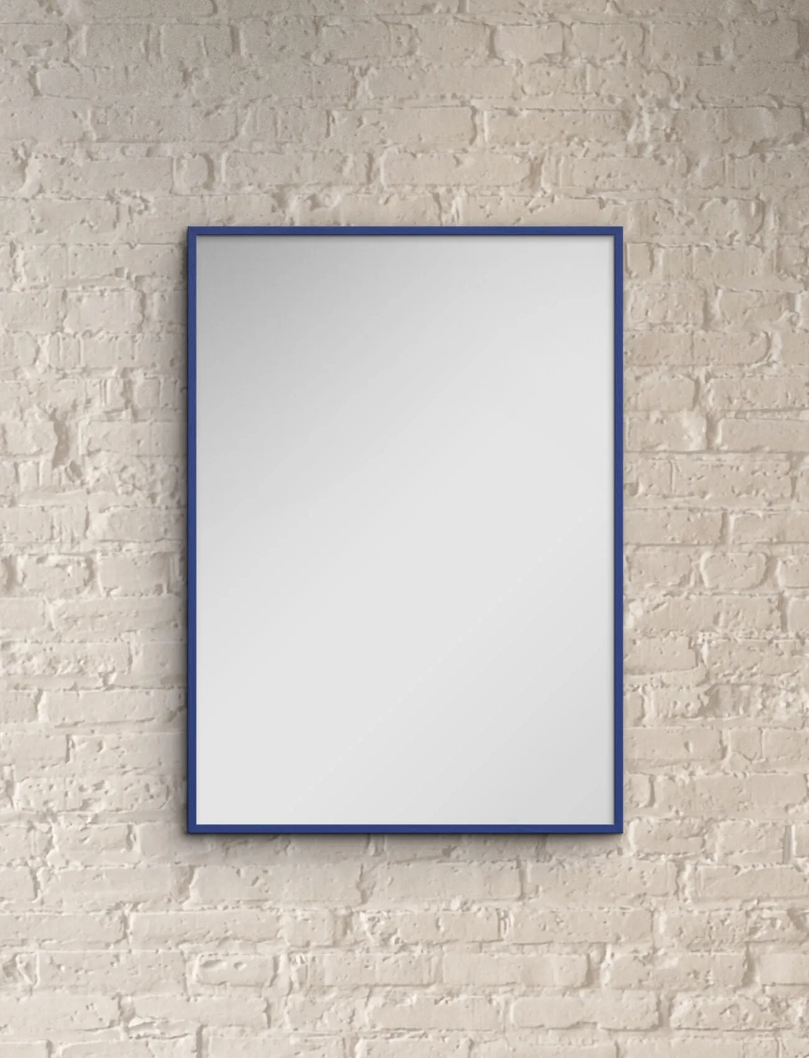 Poster & Frame Blue Wood Mirror, 50X70 cm, Mirrors, Blau - Wall Homeware