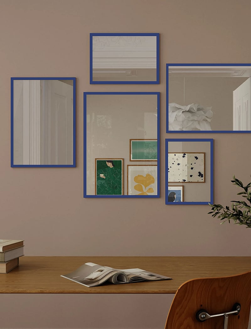 Poster & Frame - Blue Wood Mirror - sienas spoguļi - blue - 2