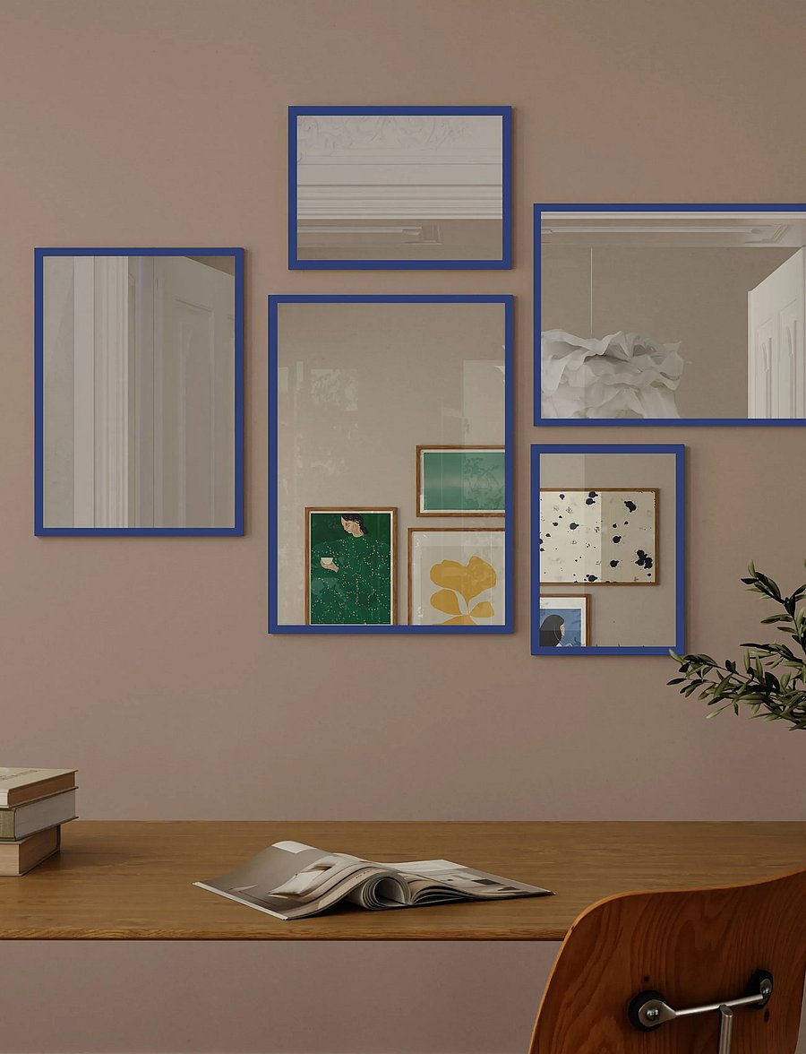 Poster & Frame - Blue Wood Mirror - wandspiegel - blue - 2