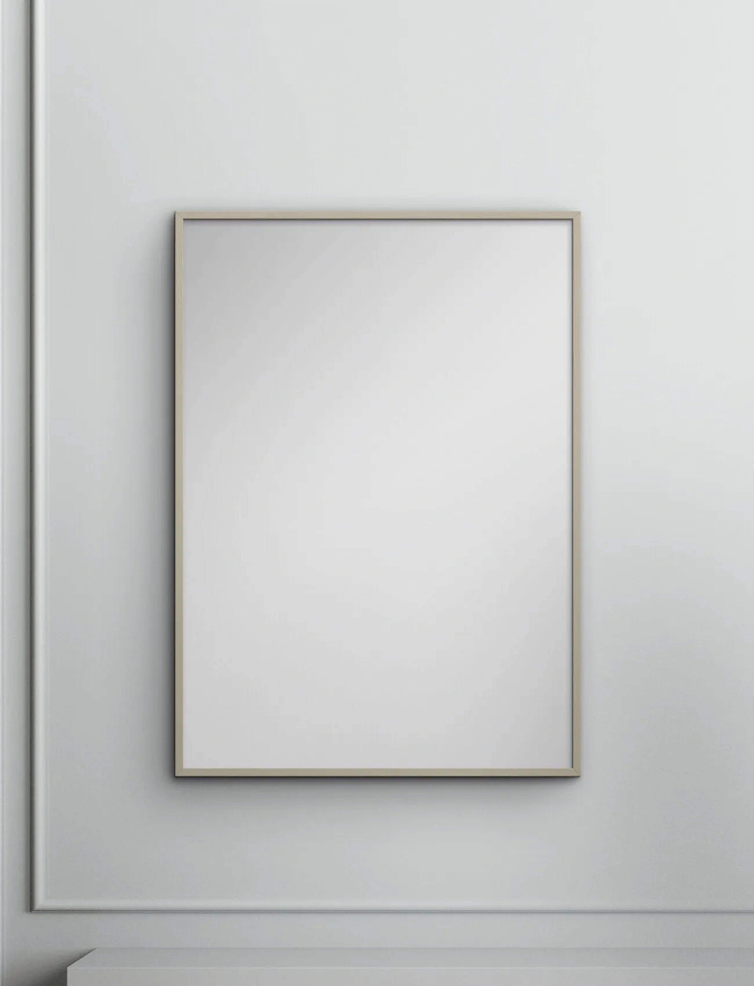 Poster & Frame Cashmere Wood Mirror, 30X40 cm, Mirrors, Creme - Wall Homeware