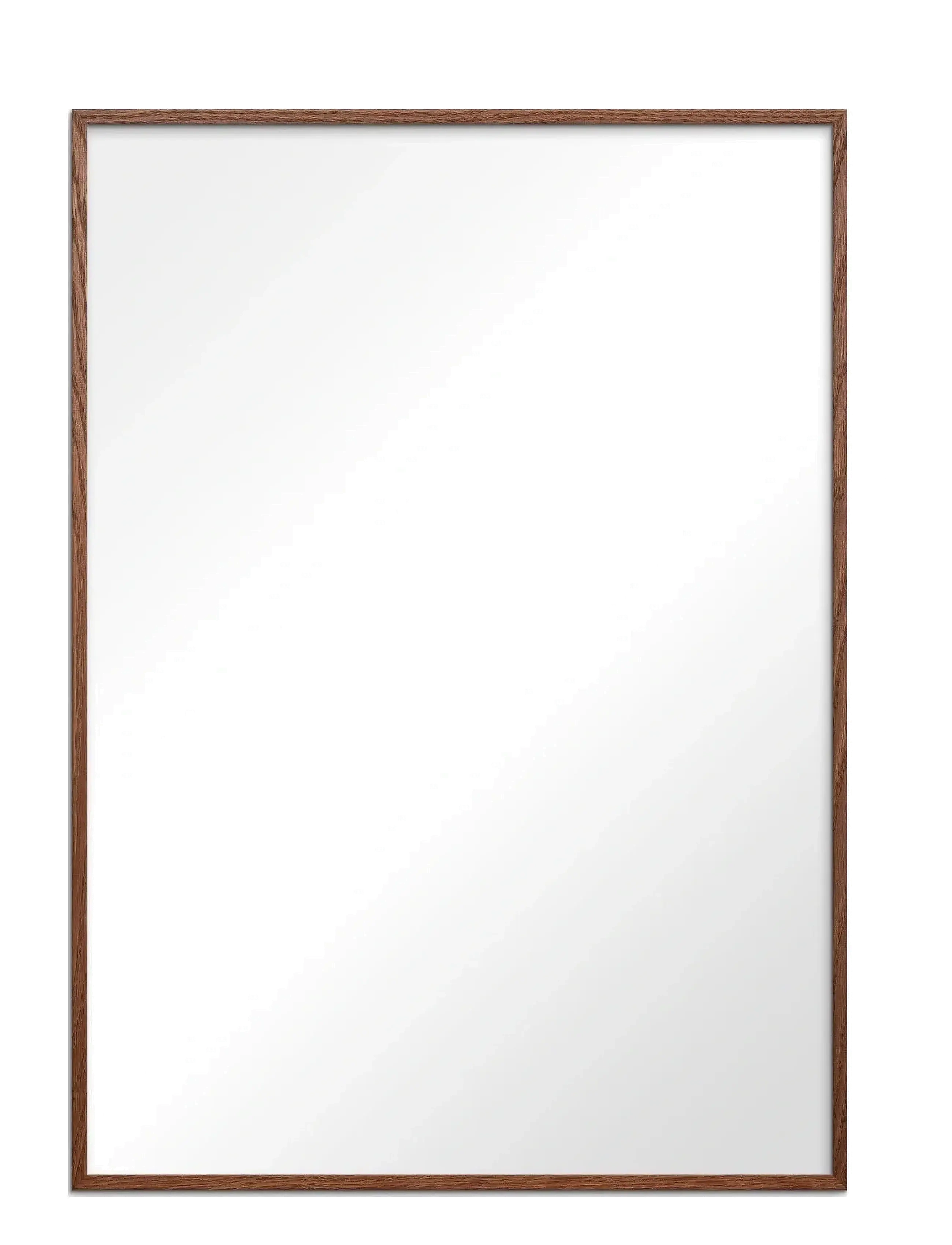 Poster & Frame Dark Oak Mirror, Vægspejl, Brun, Str: 30X40CM