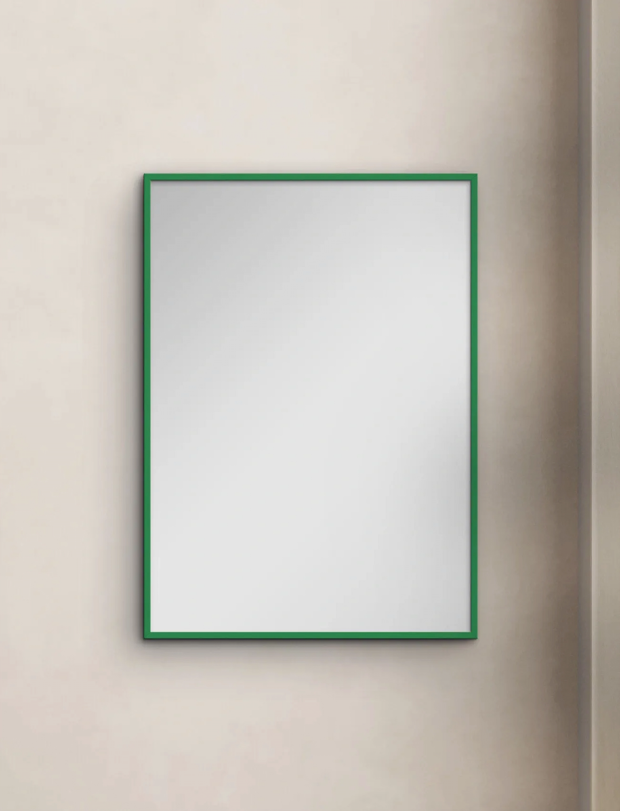 Poster & Frame Green Wood Mirror, 40X50 cm, Mirrors, Grün - Wall Homeware