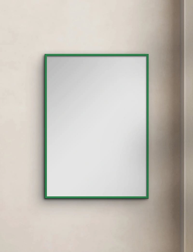 Poster & Frame - Green Wood Mirror - wandspiegel - green - 0