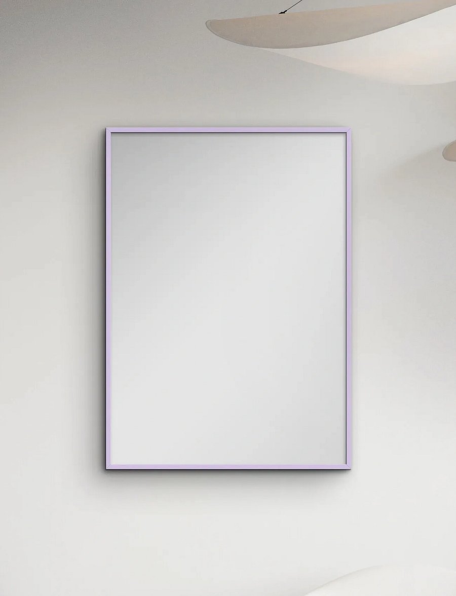 Poster & Frame - Lilac Wood Mirror - seinapeeglid - lilac - 0