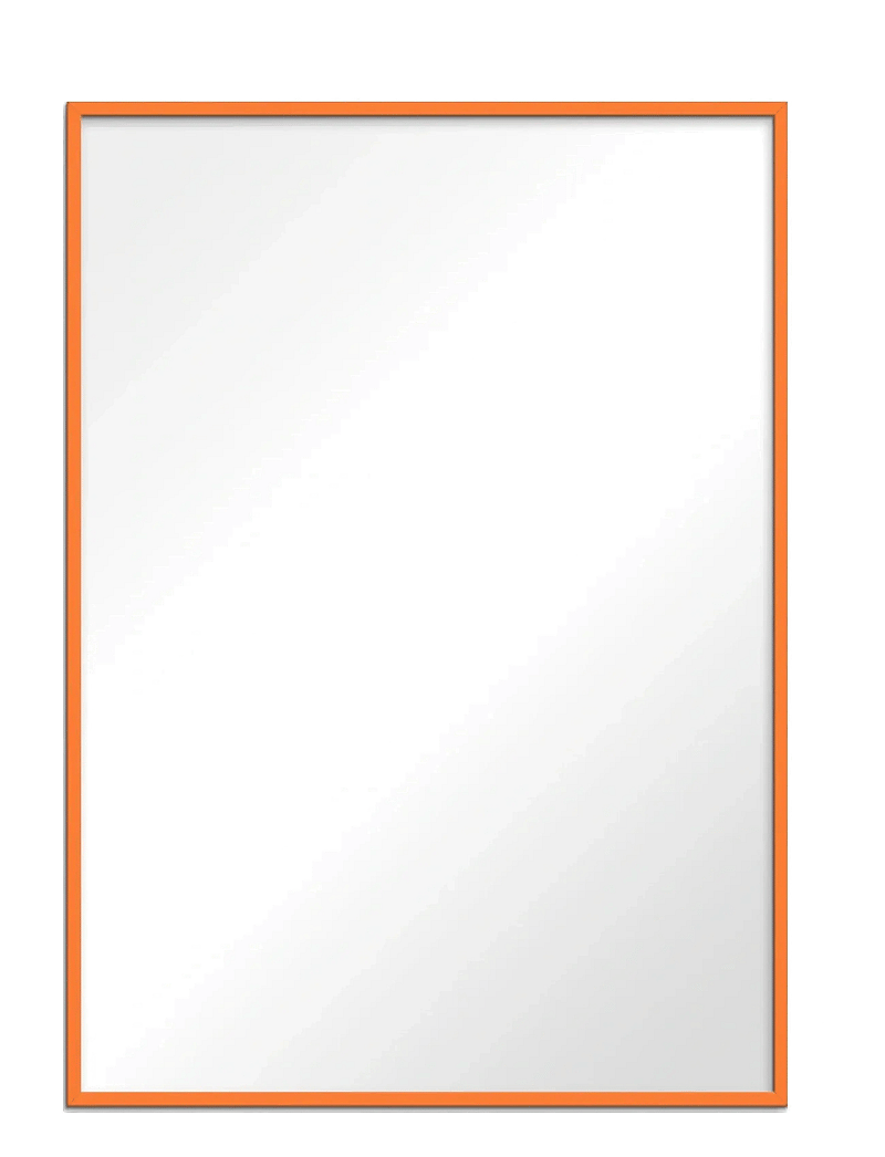 Poster & Frame - Orange Wood Mirror - osta hinna alusel - orange - 0