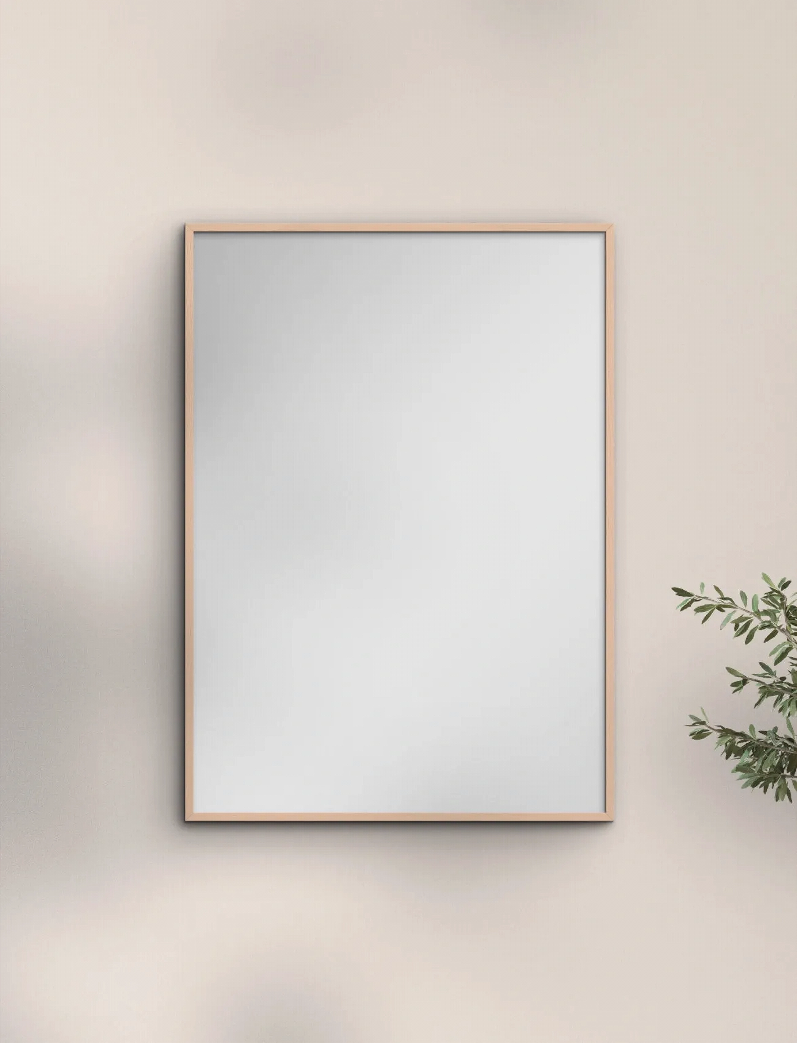 Poster & Frame Rose Wood Mirror, 40X50 cm, Mirrors, Rosa - Wall Homeware