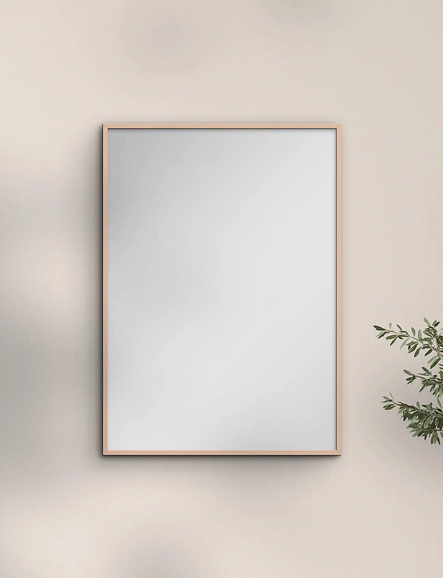 Poster & Frame - Rose Wood Mirror - wandspiegel - rose - 0