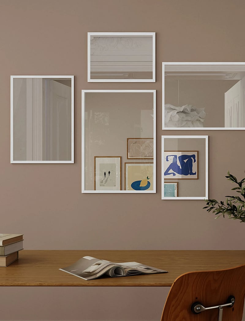 Poster & Frame - White Wood Mirror - wandspiegel - white - 2