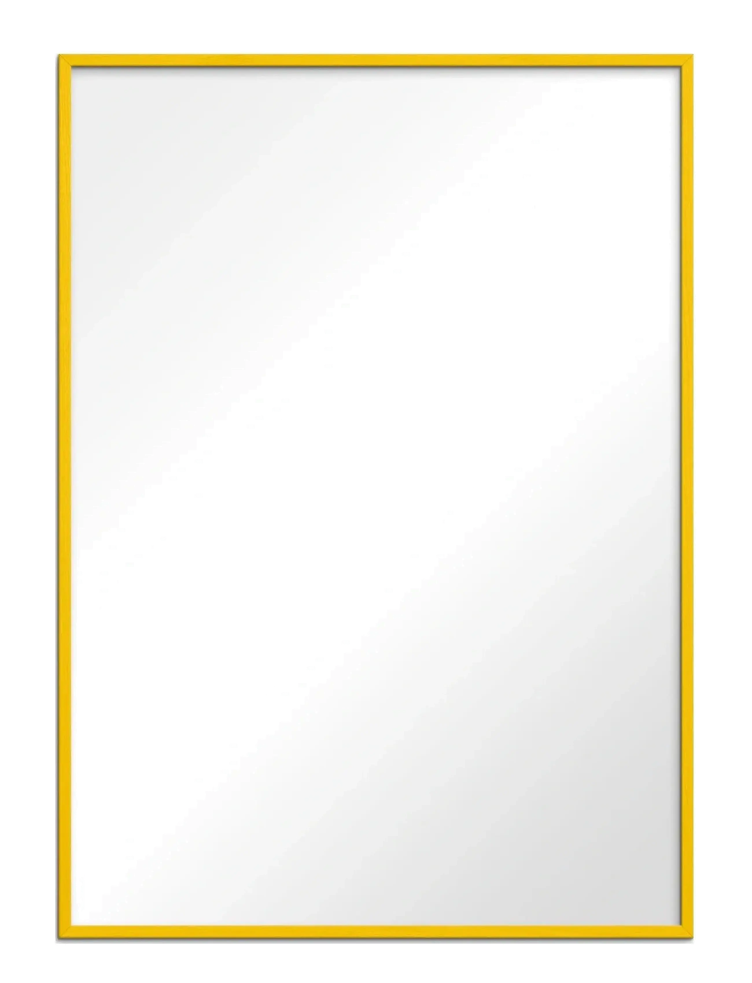 Poster & Frame Yellow Wood Mirror, Vægspejl, Gul, Str: 70X100CM