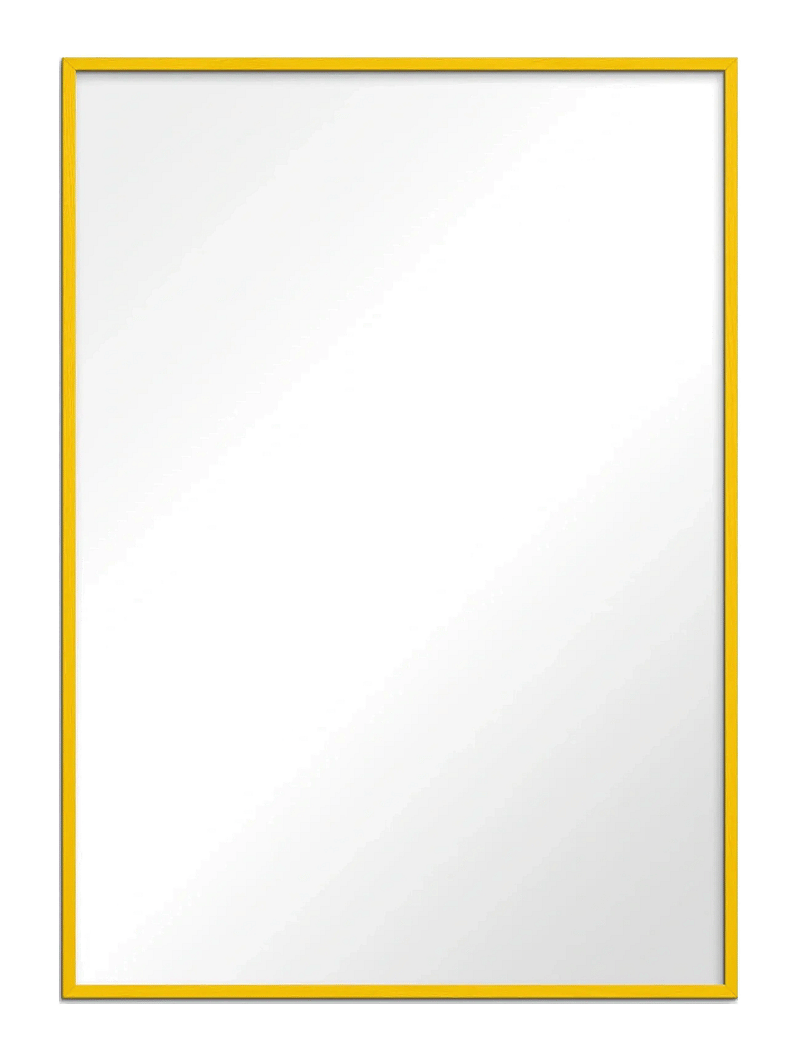 Poster & Frame - Yellow Wood Mirror - seinapeeglid - yellow - 1