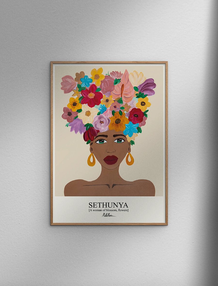 Poster & Frame - Sethunya - warm - illustratsioonid - multi-coloured - 0