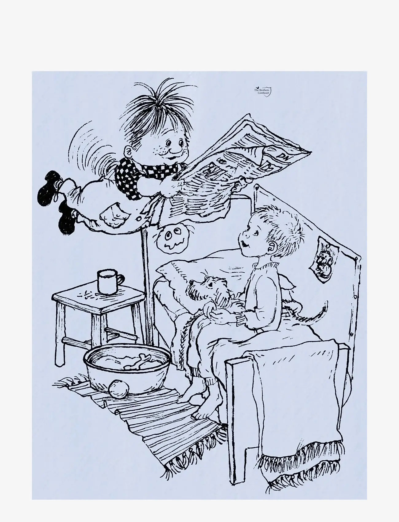 Poster & Frame - Astrid Lindgren - Newspaper - Karlsson on the Roof - märchen - lilac - 1