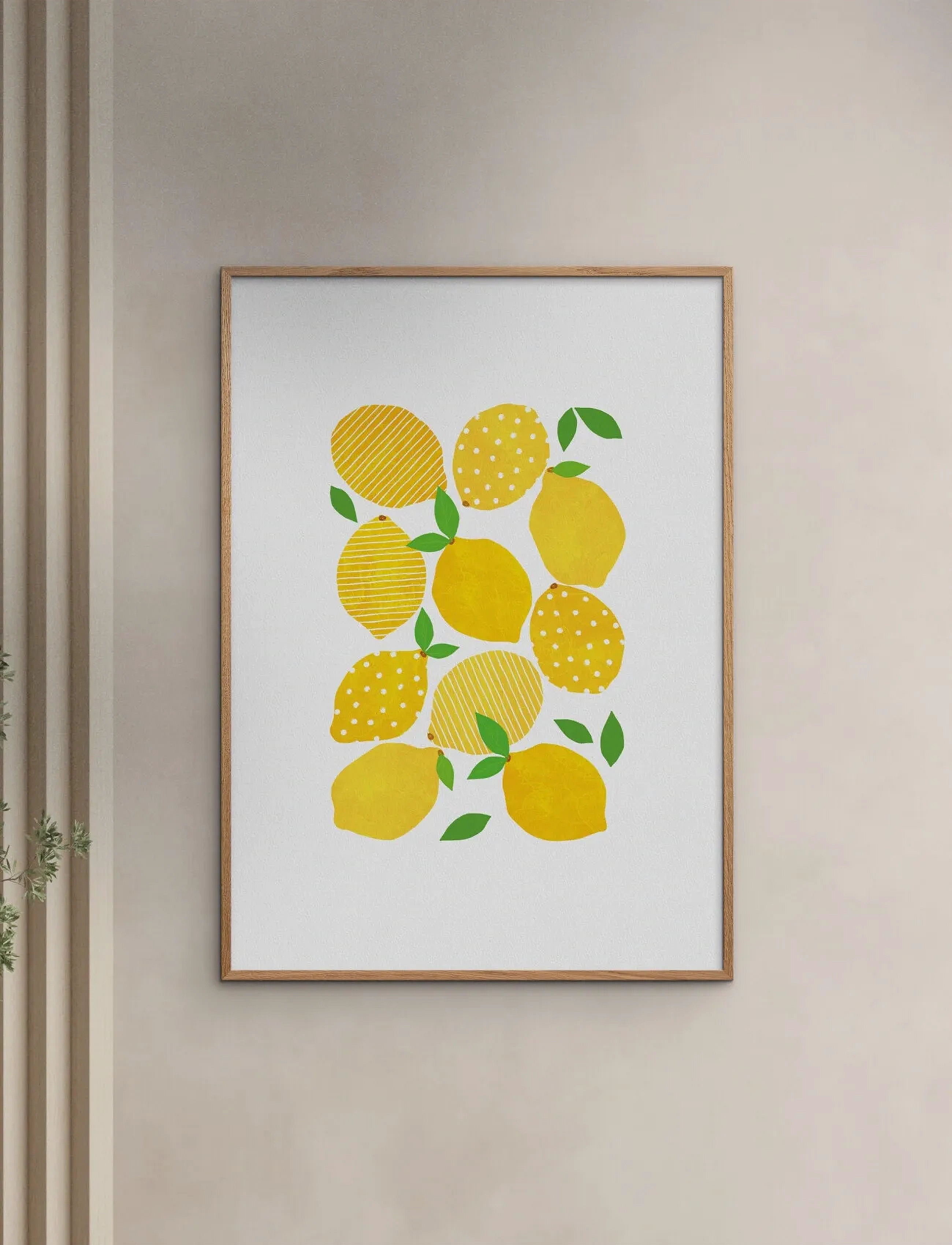 Poster & Frame Orara Studio Lemon Crowd, 70X100 cm, Posters, Gelb - Food, Homeware