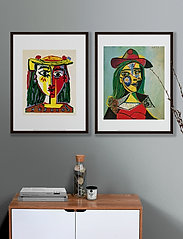 Poster & Frame - Woman in hat and Fur - illustrations - multi-colored - 1