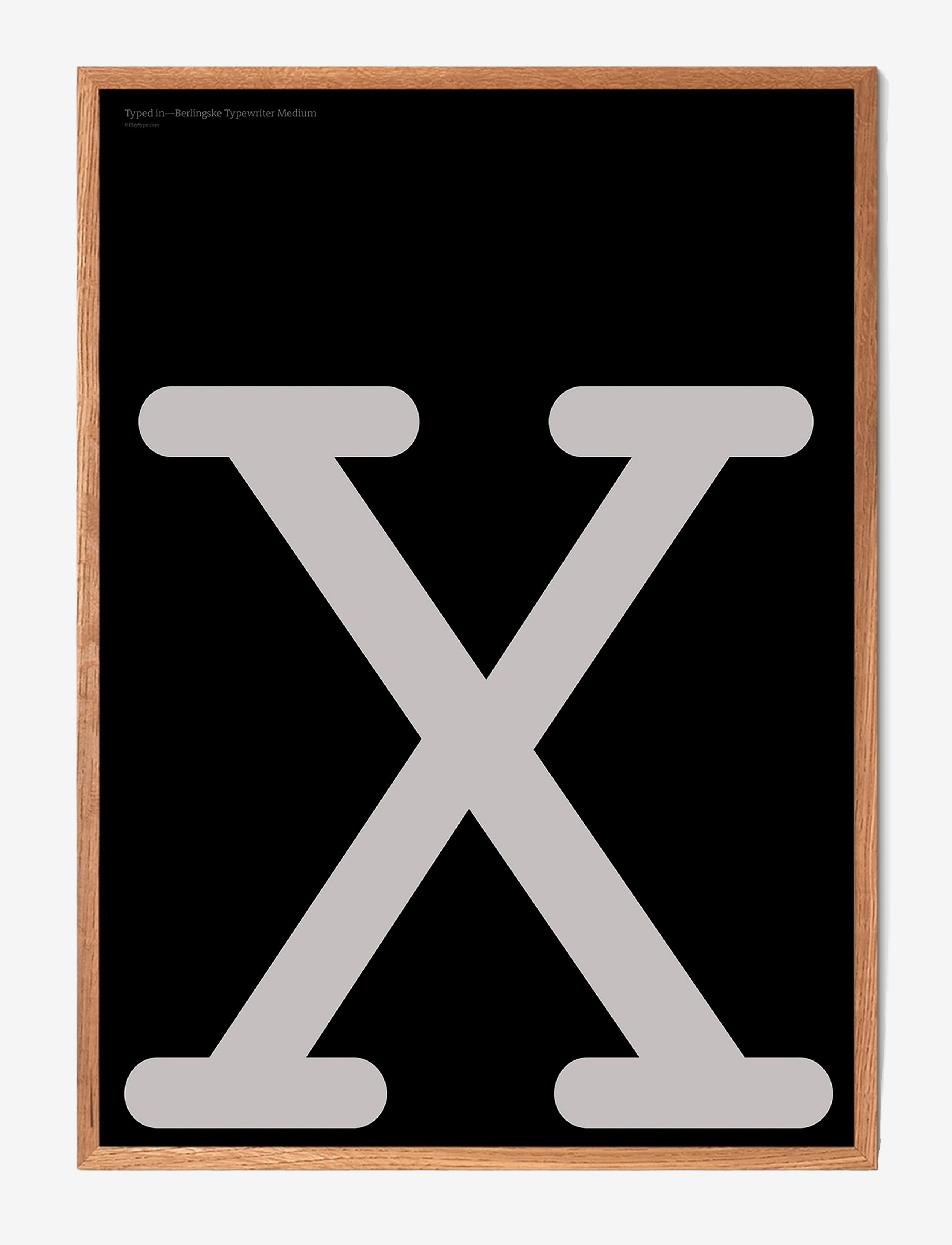 Poster & Frame Berlingske-X, Sort & Hvid, Sort, Str: 70X100CM