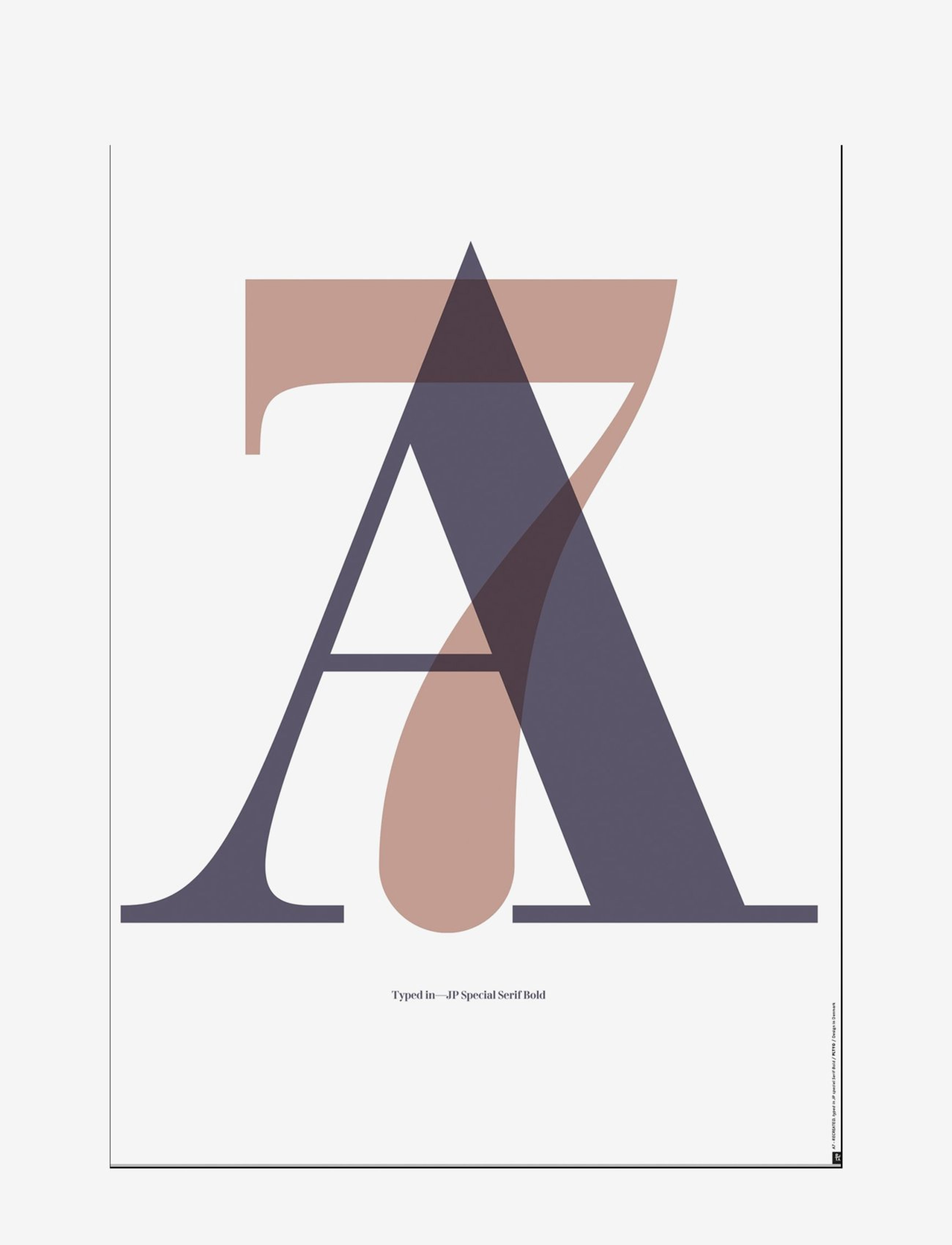 Poster & Frame Ilwt-A7-Terracotta, Illustrations, Hvid, Str: 70X100CM