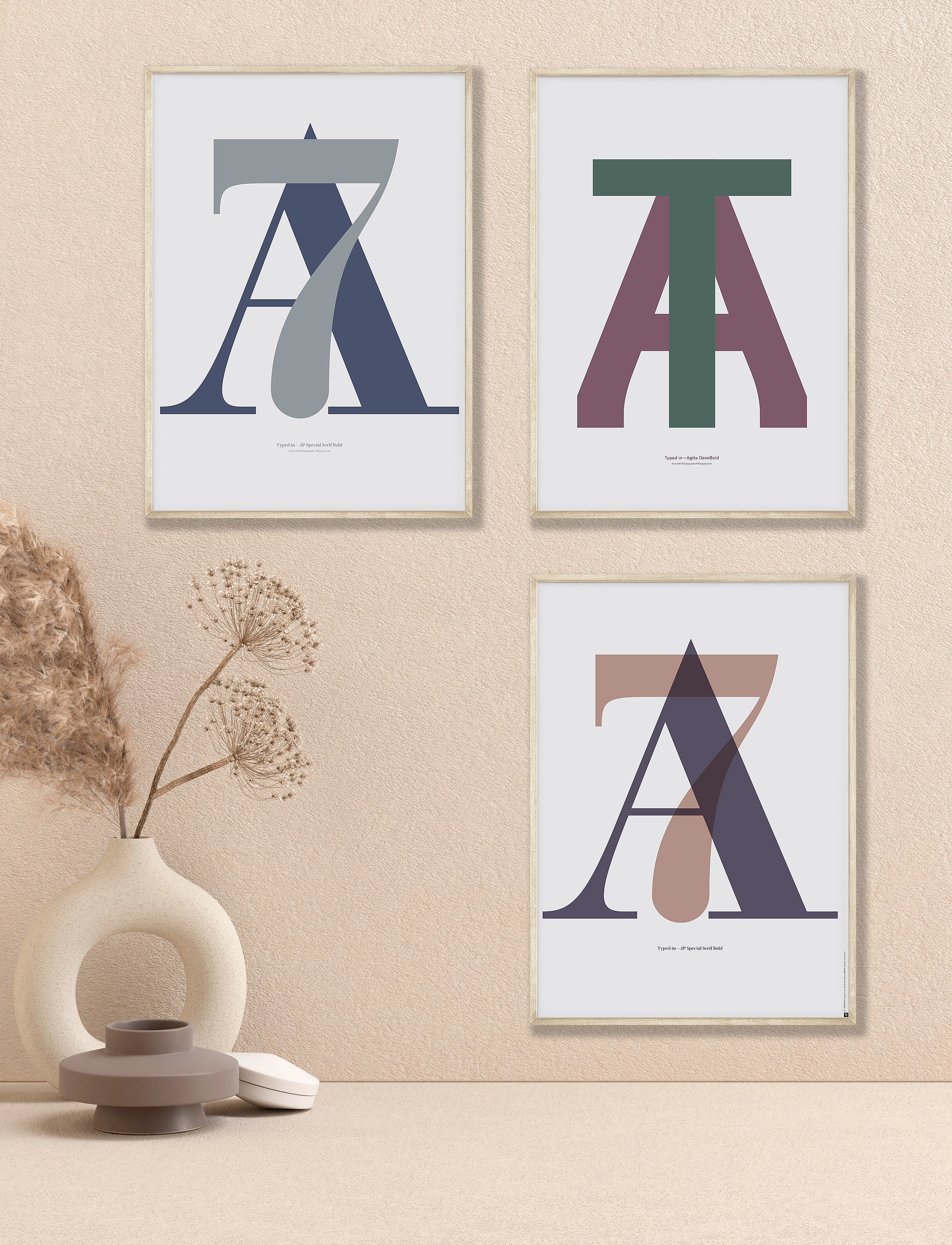 Poster & Frame Ilwt-A7-Terracotta, 50X70 cm, Posters, Weiß - Illustrations, Homeware
