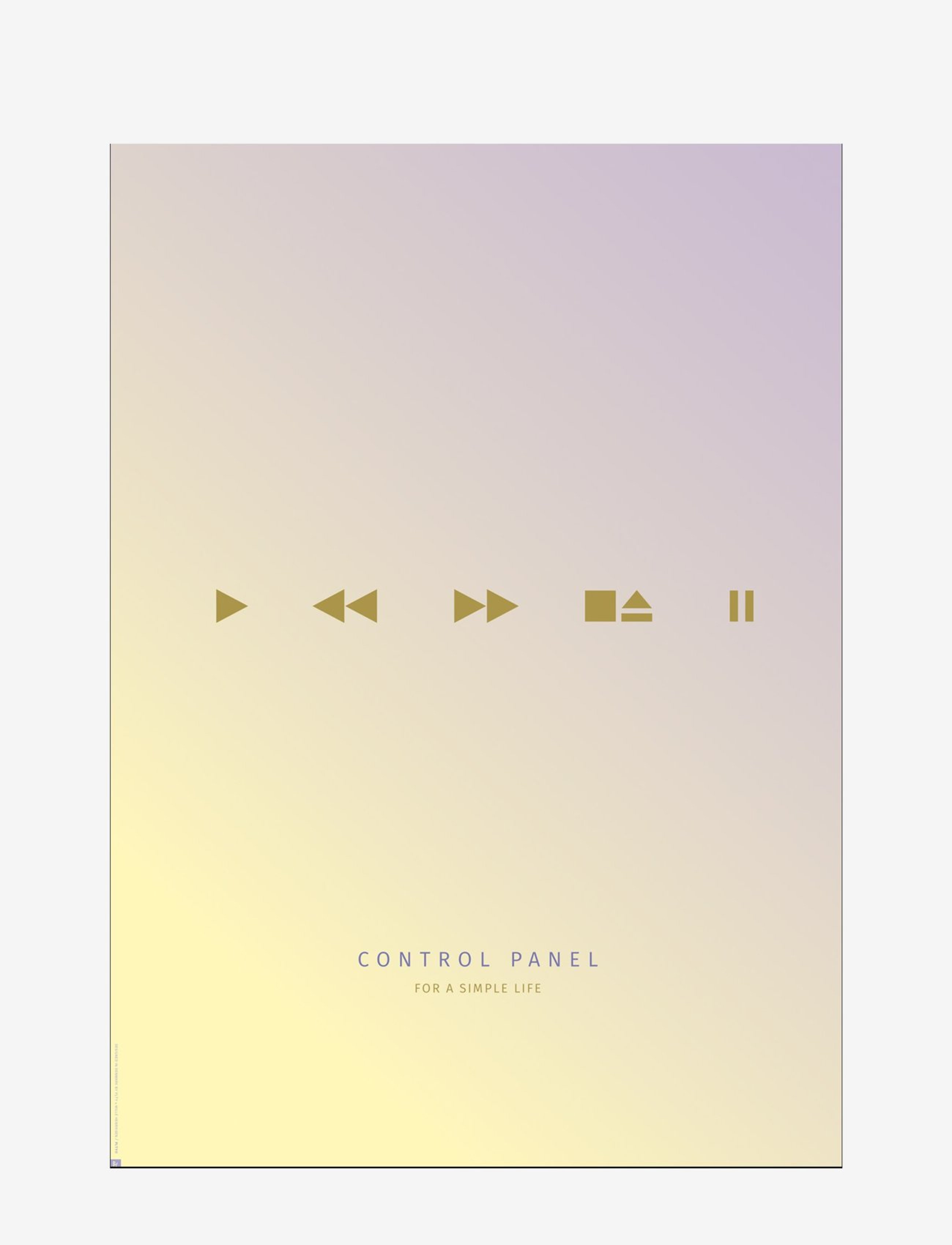 Poster & Frame simple-living-control-panel-yellow - Einrichtung - MULTI-COLORED / multi