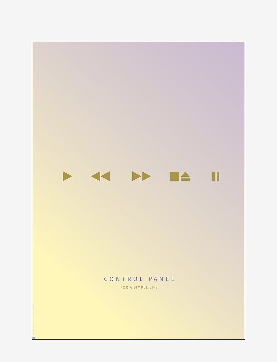 Poster & Frame - simple-living-control-panel-yellow - illustrationen - multi-colored - 1