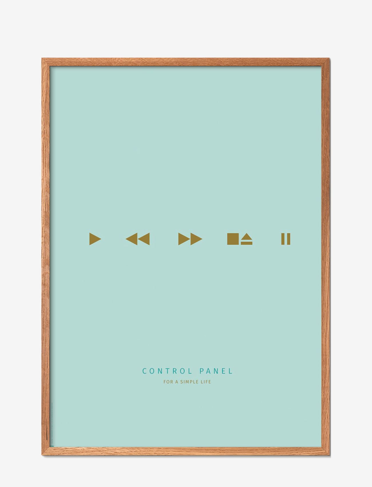 Poster & Frame - simple-living-control-panel-turqouise - illustrationen - multi-colored - 1