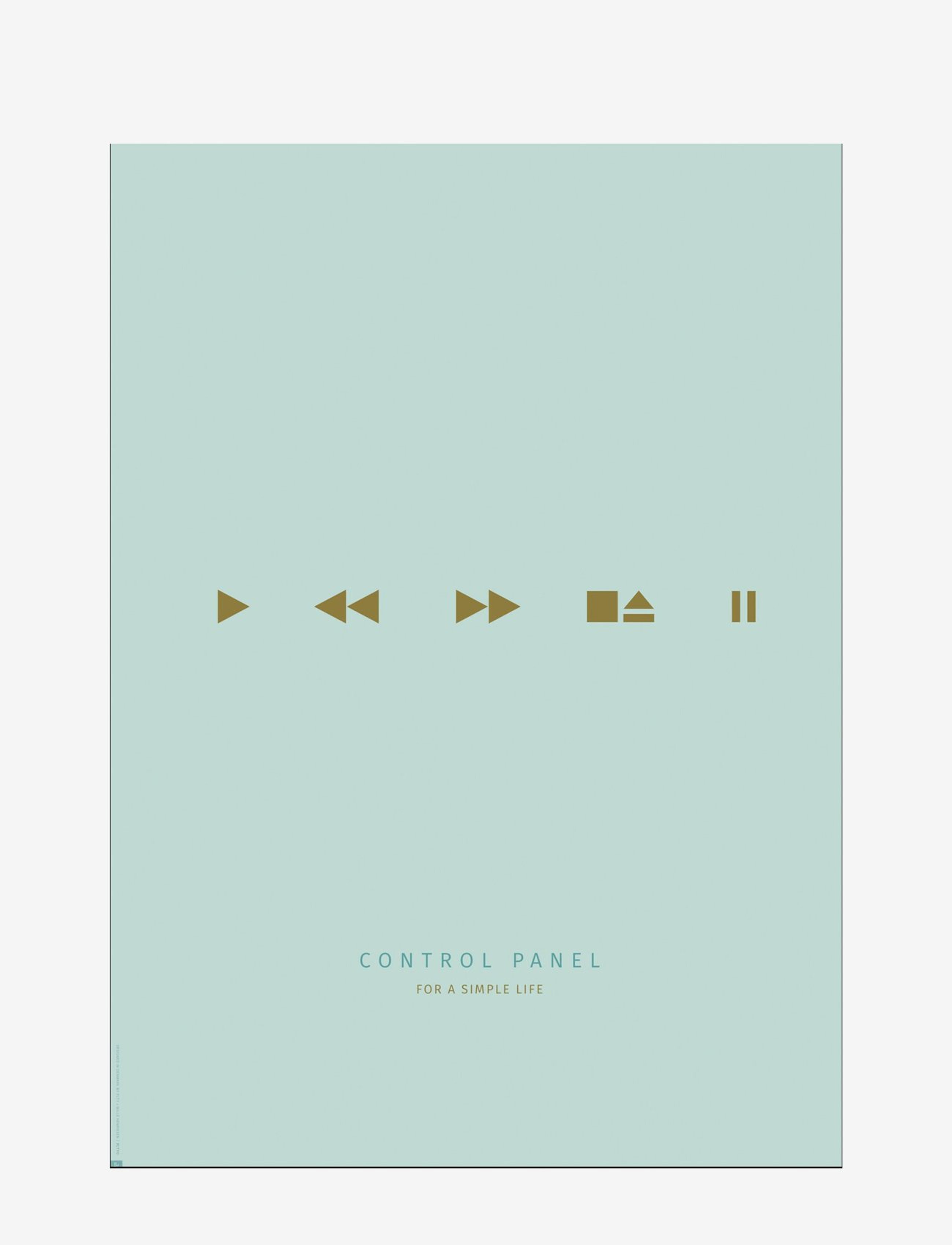 Poster & Frame simple-living-control-panel-turqouise - Kampagne - MULTI-COLORED / blue