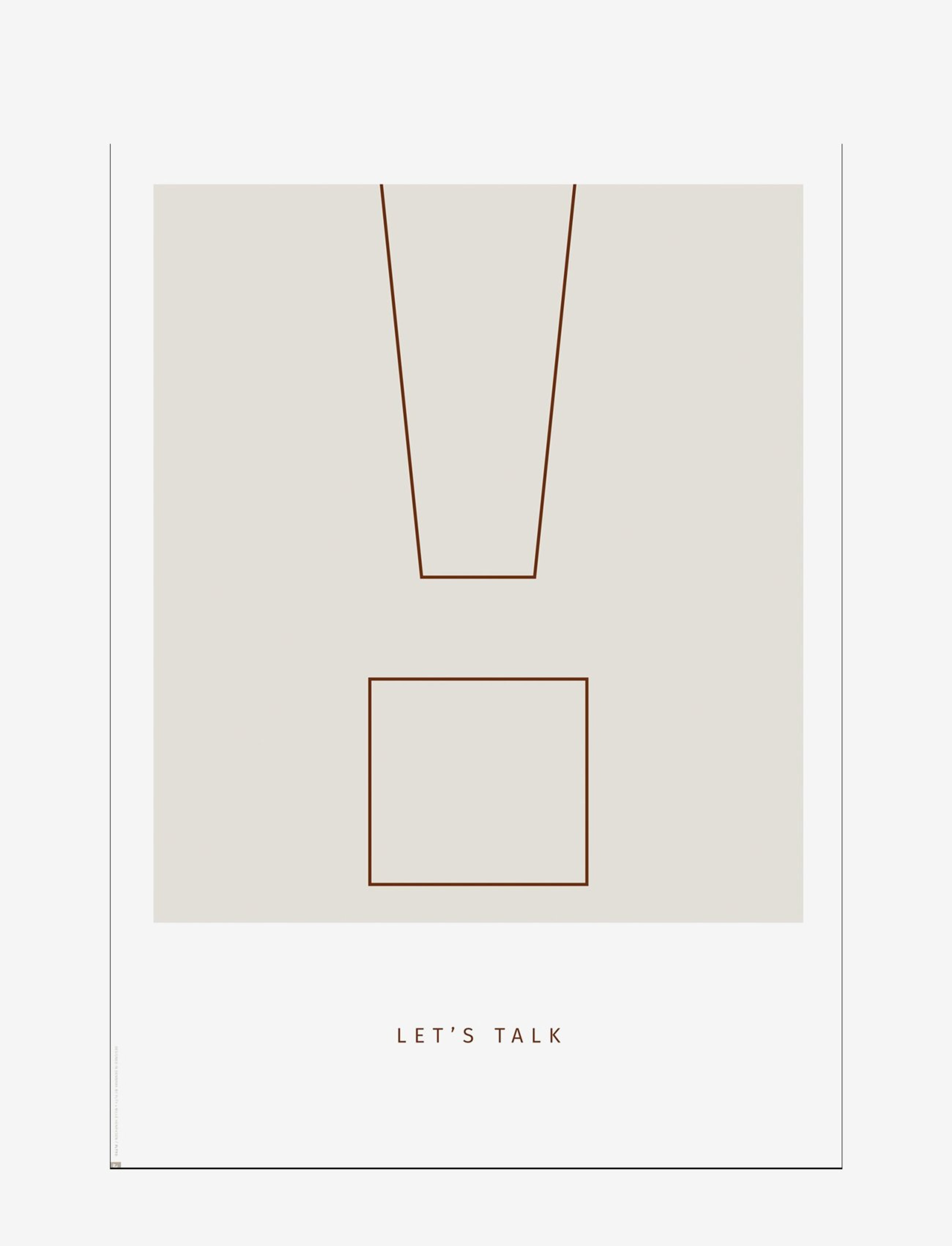 Poster & Frame Simple-Living-Lets-Talk-Outline-1, Illustrations, Multi/mønstret, Str: 70X100CM