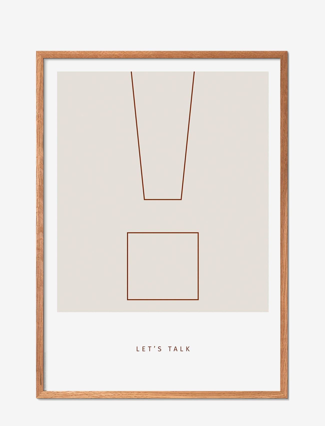 Poster & Frame - simple-living-lets-talk-outline-1 - illustrations - multi-colored - 1