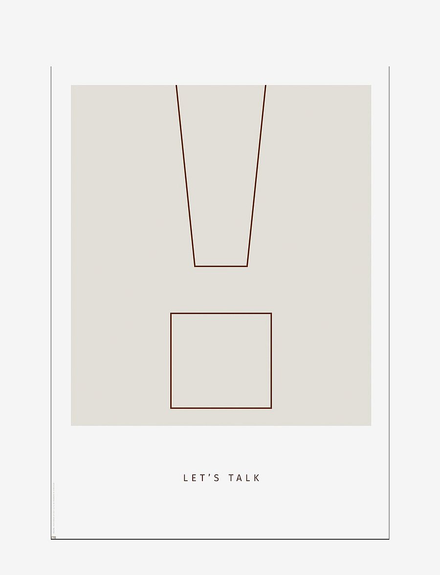 Poster & Frame - simple-living-lets-talk-outline-1 - illustrationen - multi-colored - 1