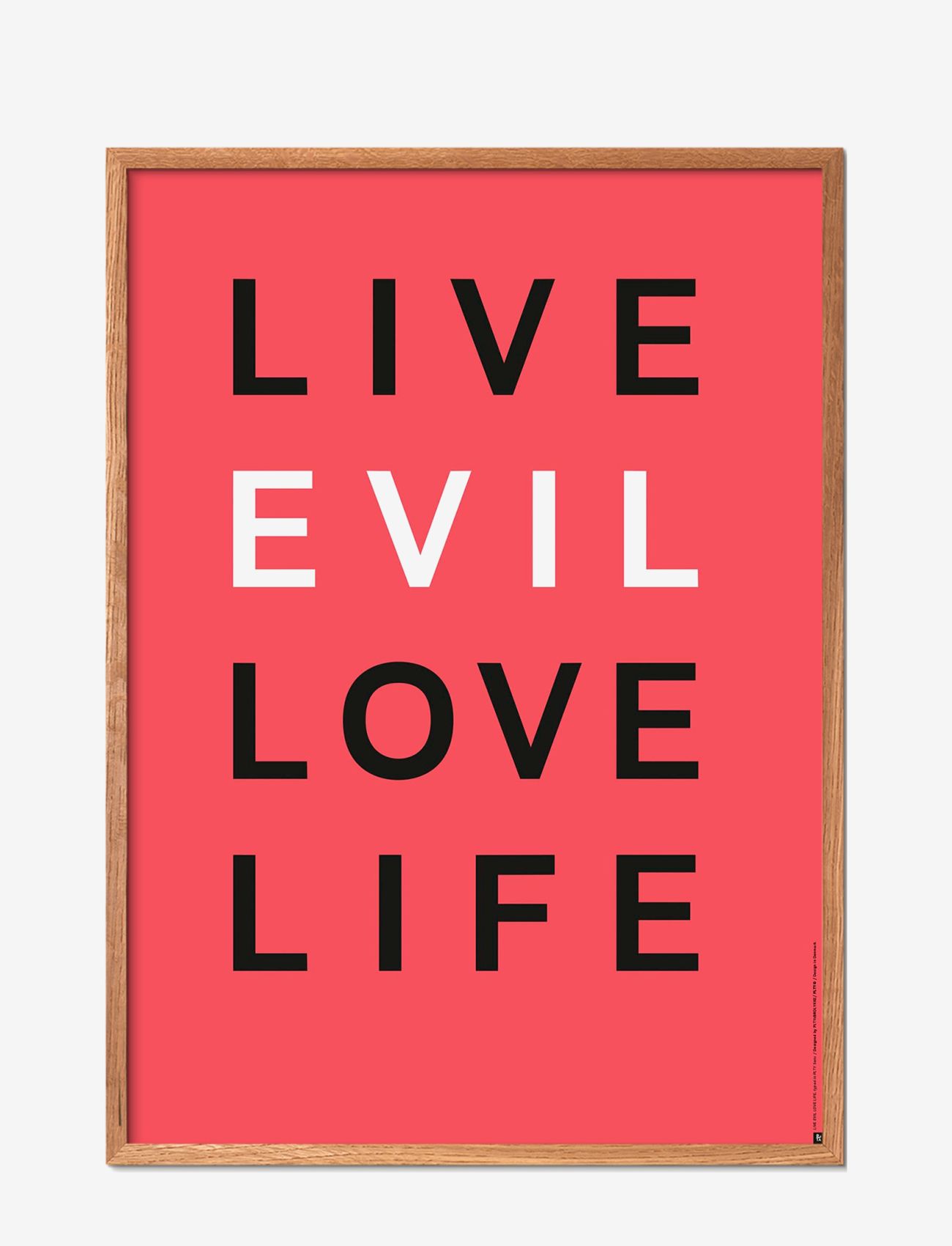 Poster & Frame - st-live-evil-love-life - laveste priser - multi-colored - 0