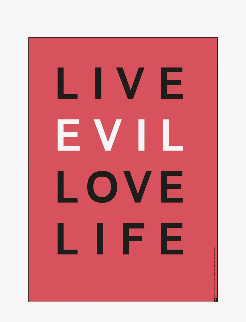 Poster & Frame - st-live-evil-love-life - illustrationen - multi-colored - 0