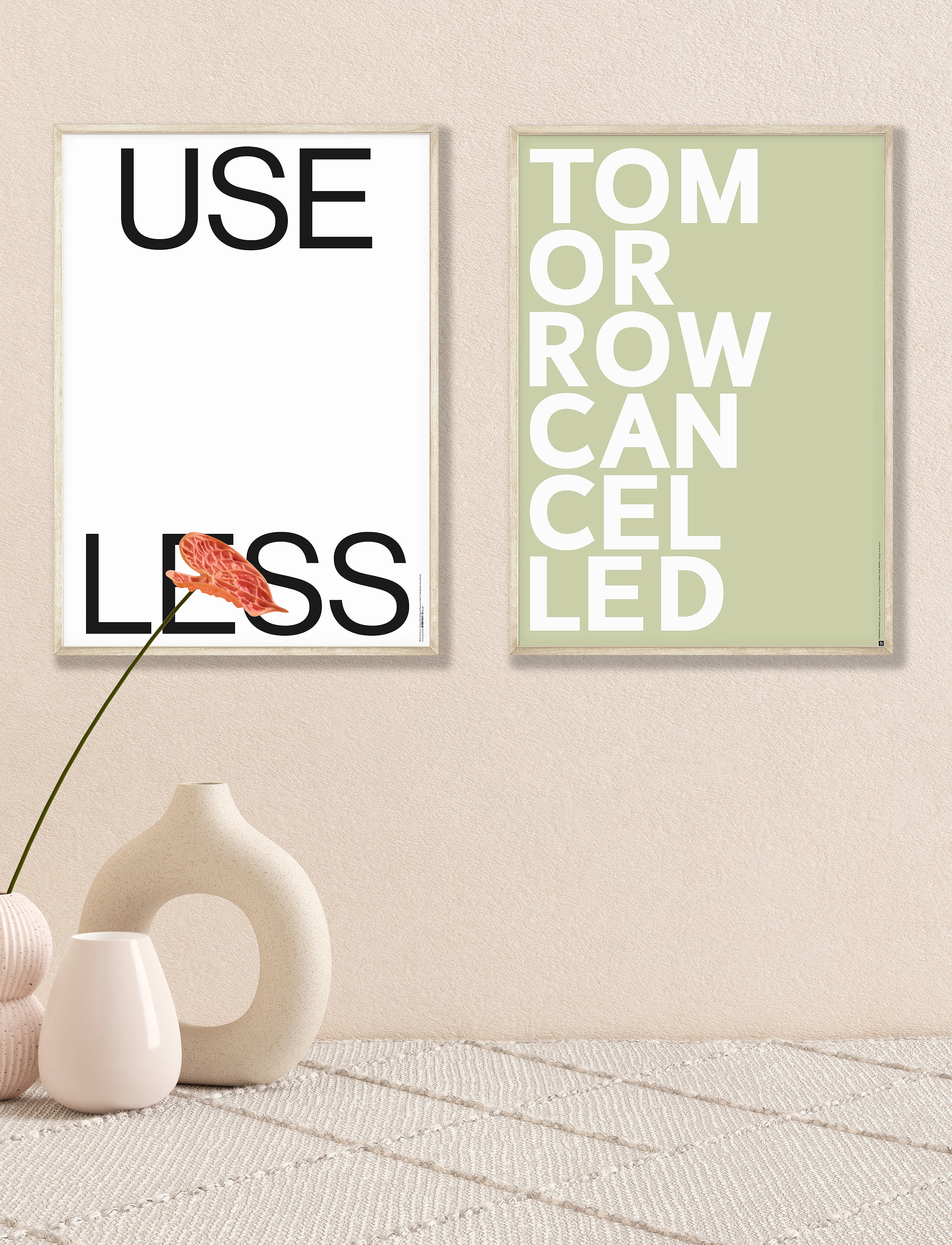 Poster & Frame St-Tomorrow-Cancelled-Light-Green, 70X100 cm, Posters, Grün - Illustrations, Homeware