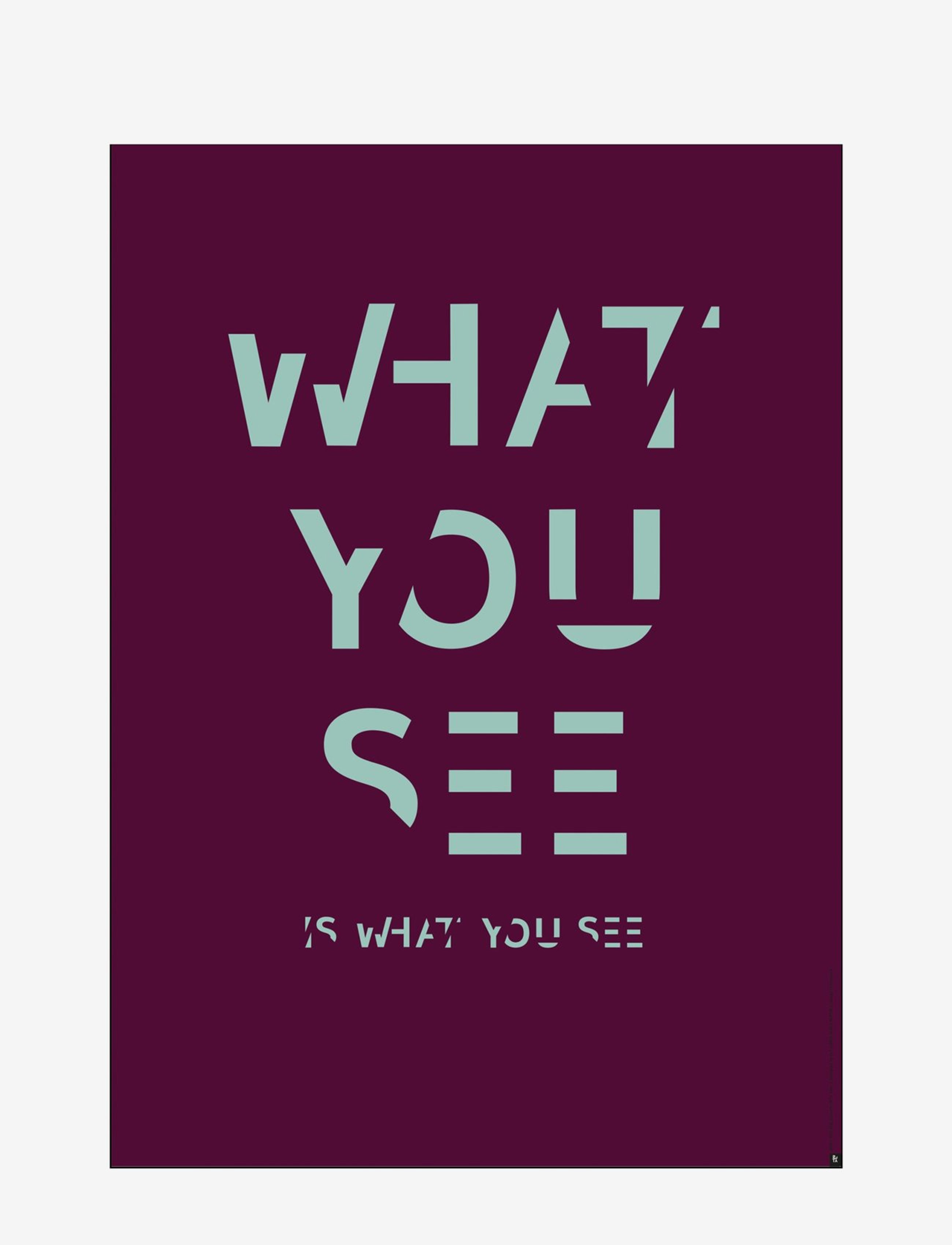 Poster & Frame St-What-You-See-Is-What-You-See, Illustrations, Lila, Str: 50X70CM
