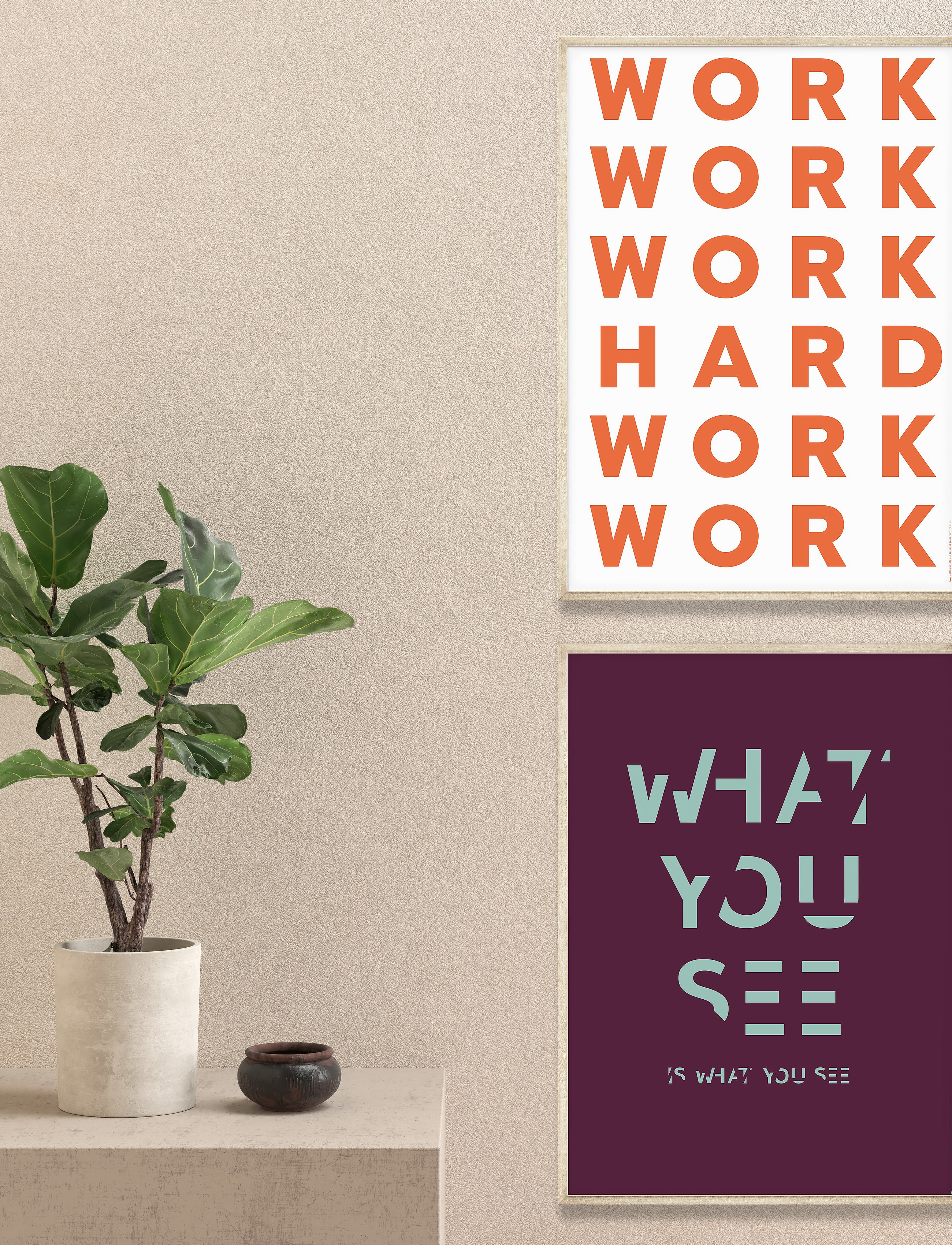 Poster & Frame St-What-You-See-Is-What-You-See, 50X70 cm, Posters, Lila - Illustrations, Homeware
