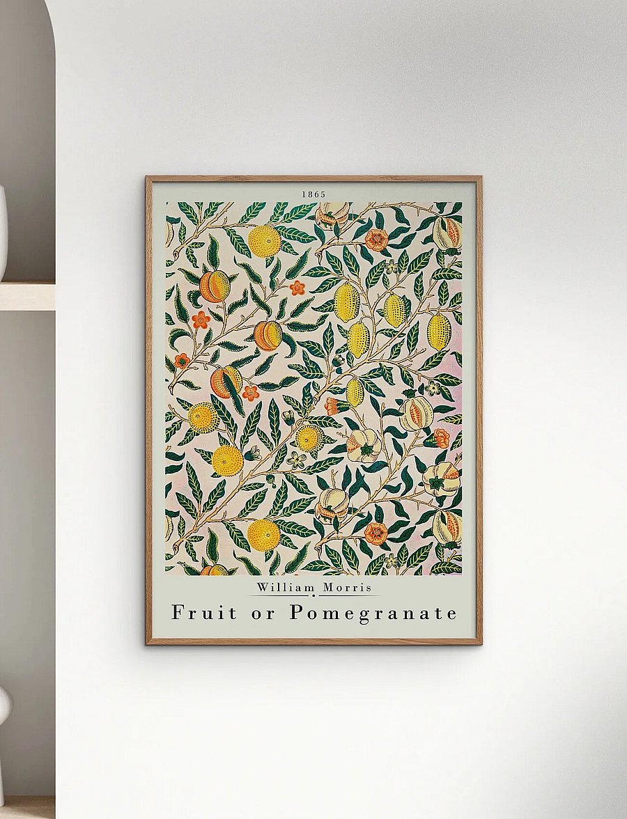 Poster & Frame - William Morris - Pomegranate - botanik - multi - 0