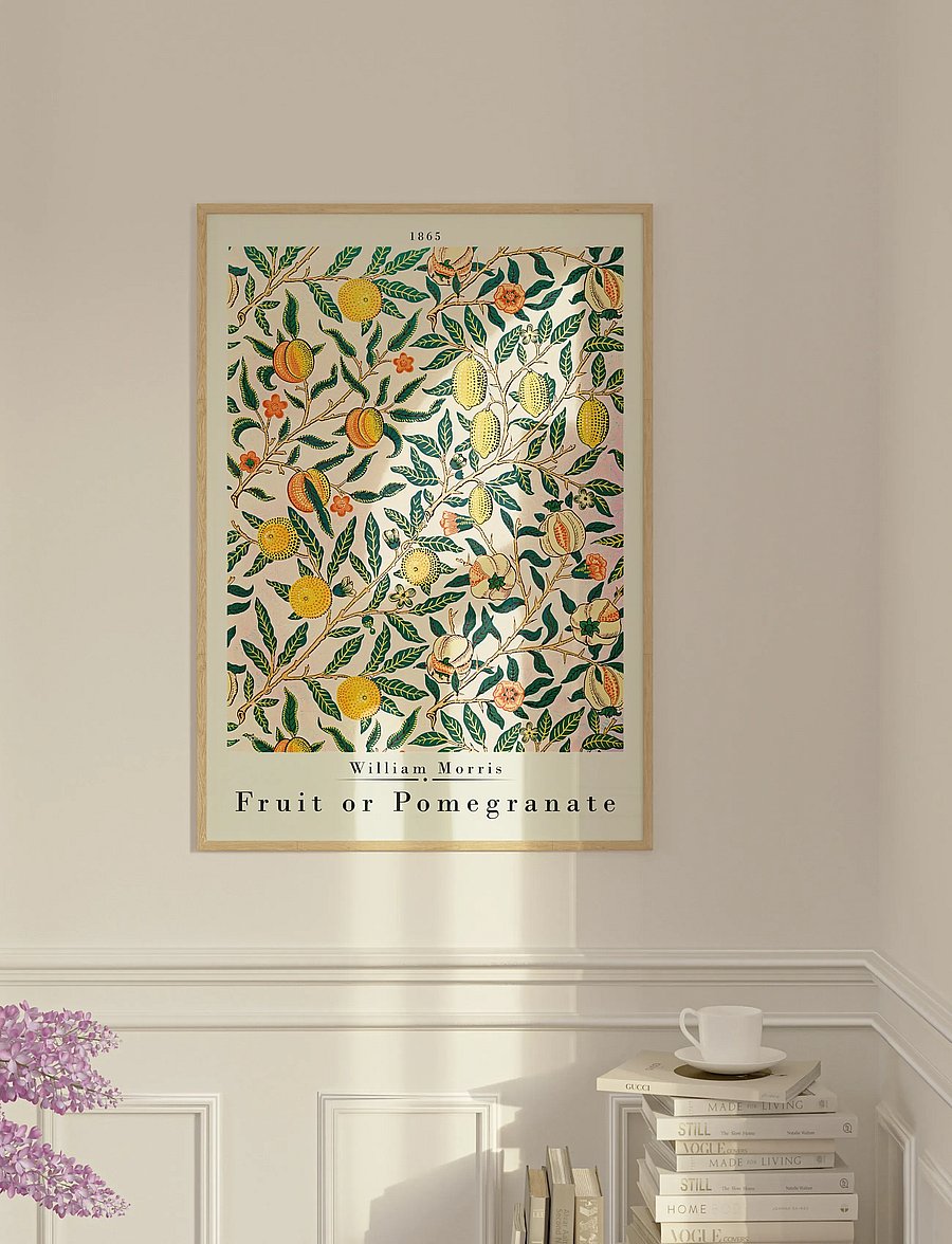 Poster & Frame - William Morris - Pomegranate - botanik - multi - 2