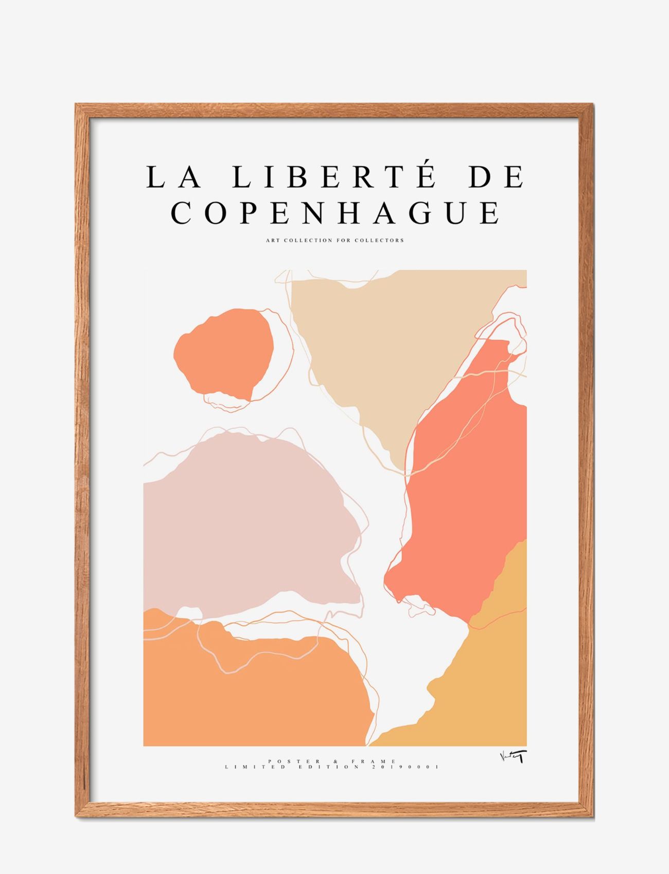 Poster & Frame La Liberté De Copenhague 2019 001, Cities & Maps, Multi/mønstret, Str: 70X100CM